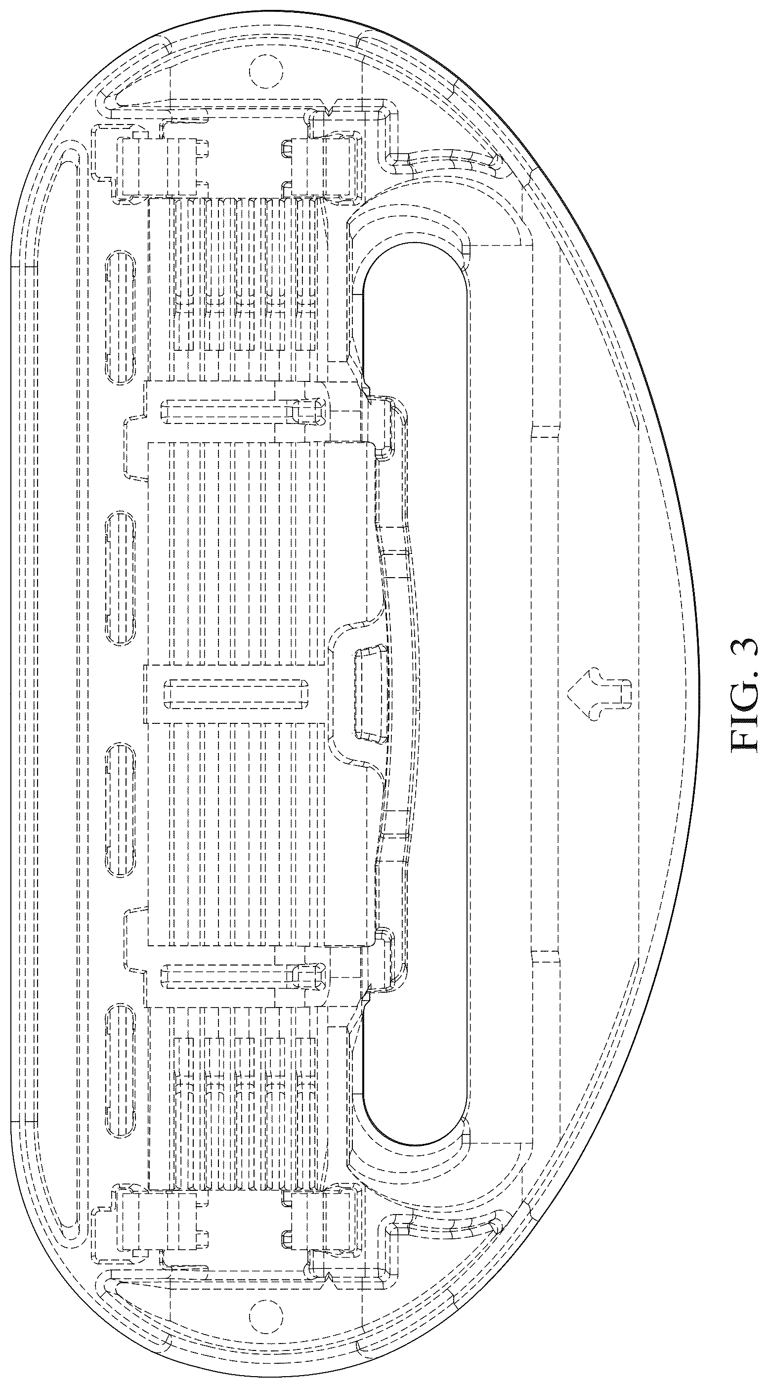 Patent USD1045219 Figure 3 – Shaving razor cartridge