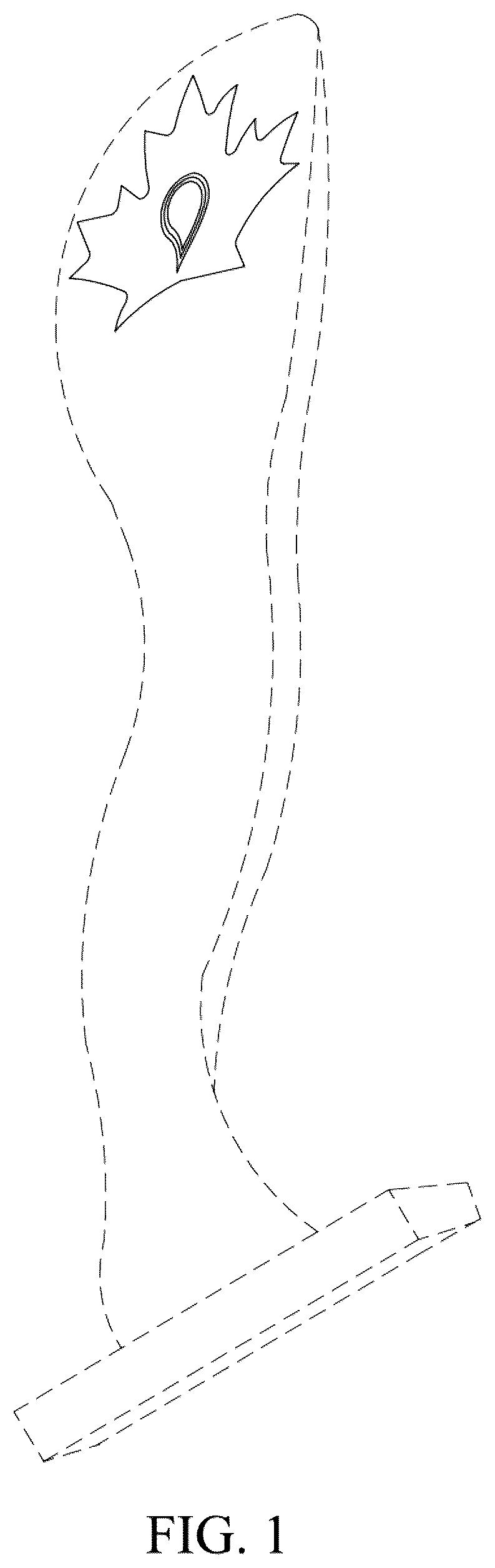 Patent USD1045220 Figure 1 – Shaving device handle with hole