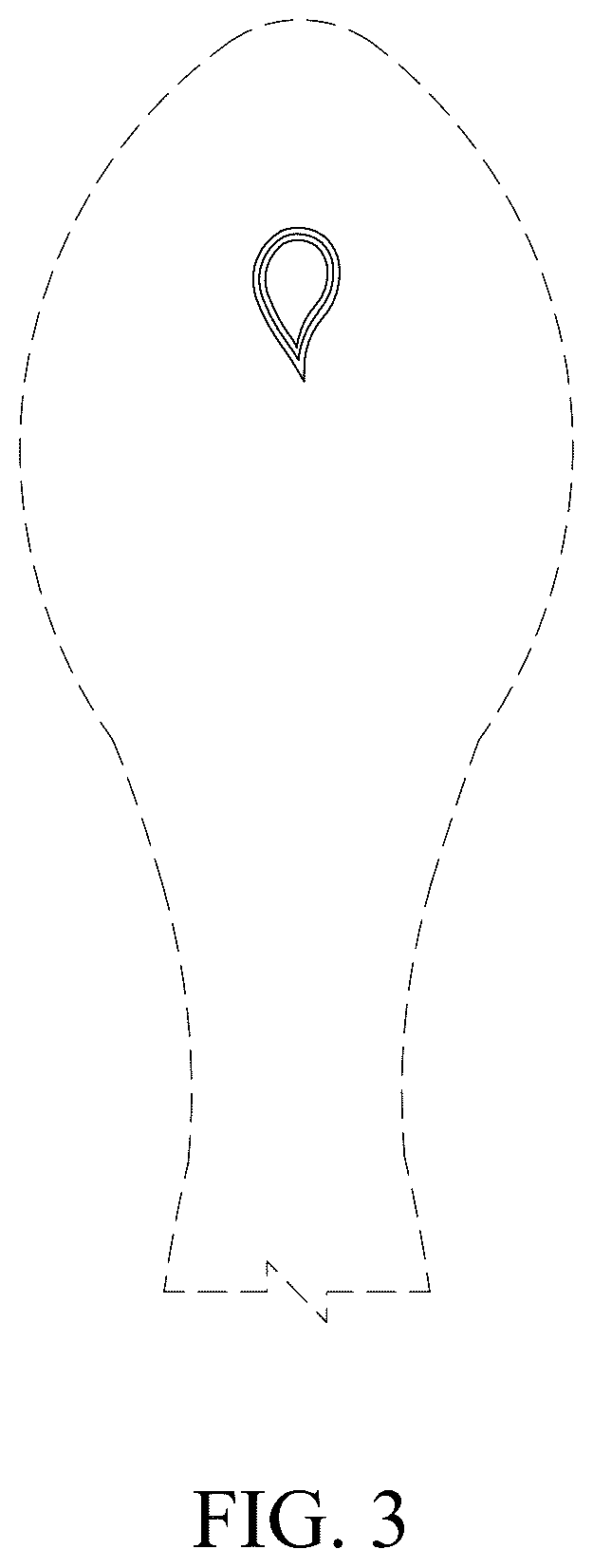 Patent USD1045220 Figure 3 – Shaving device handle with hole
