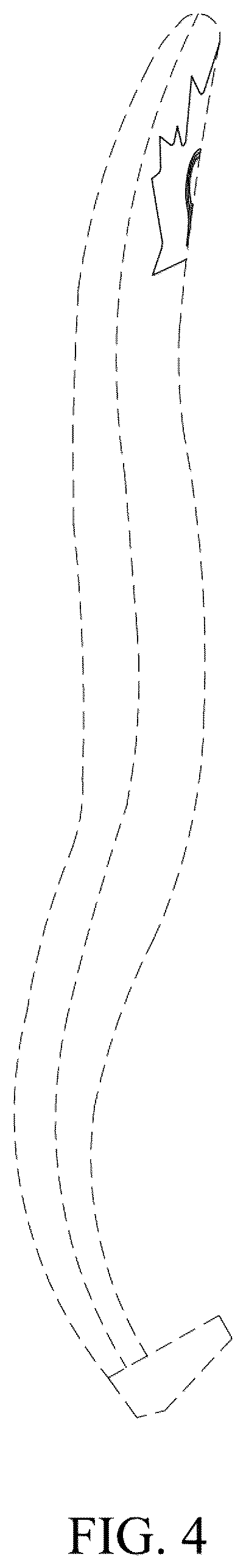 Patent USD1045220 Figure 4 – Shaving device handle with hole