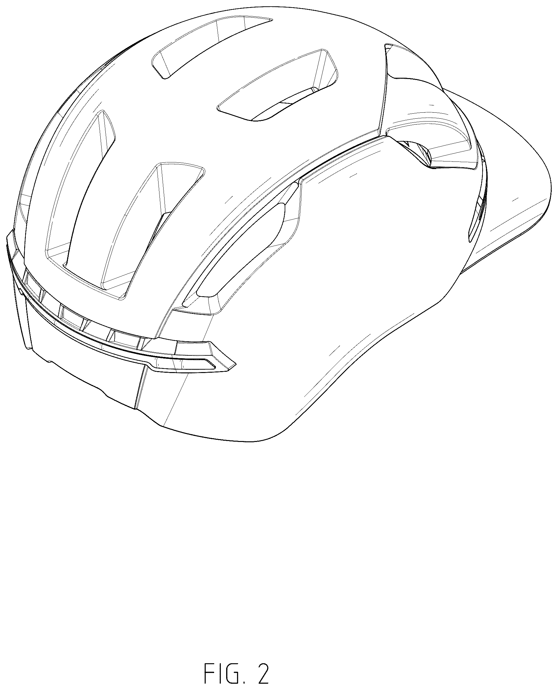 Patent USD1045233 Figure 2 – Helmet