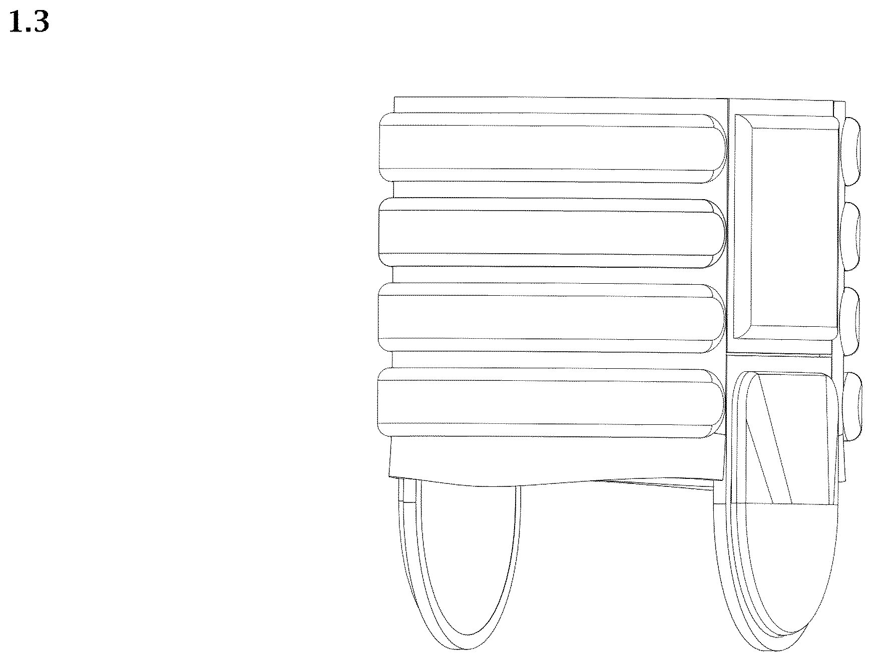 Patent USD1045234 Figure 3 – Ankle protector