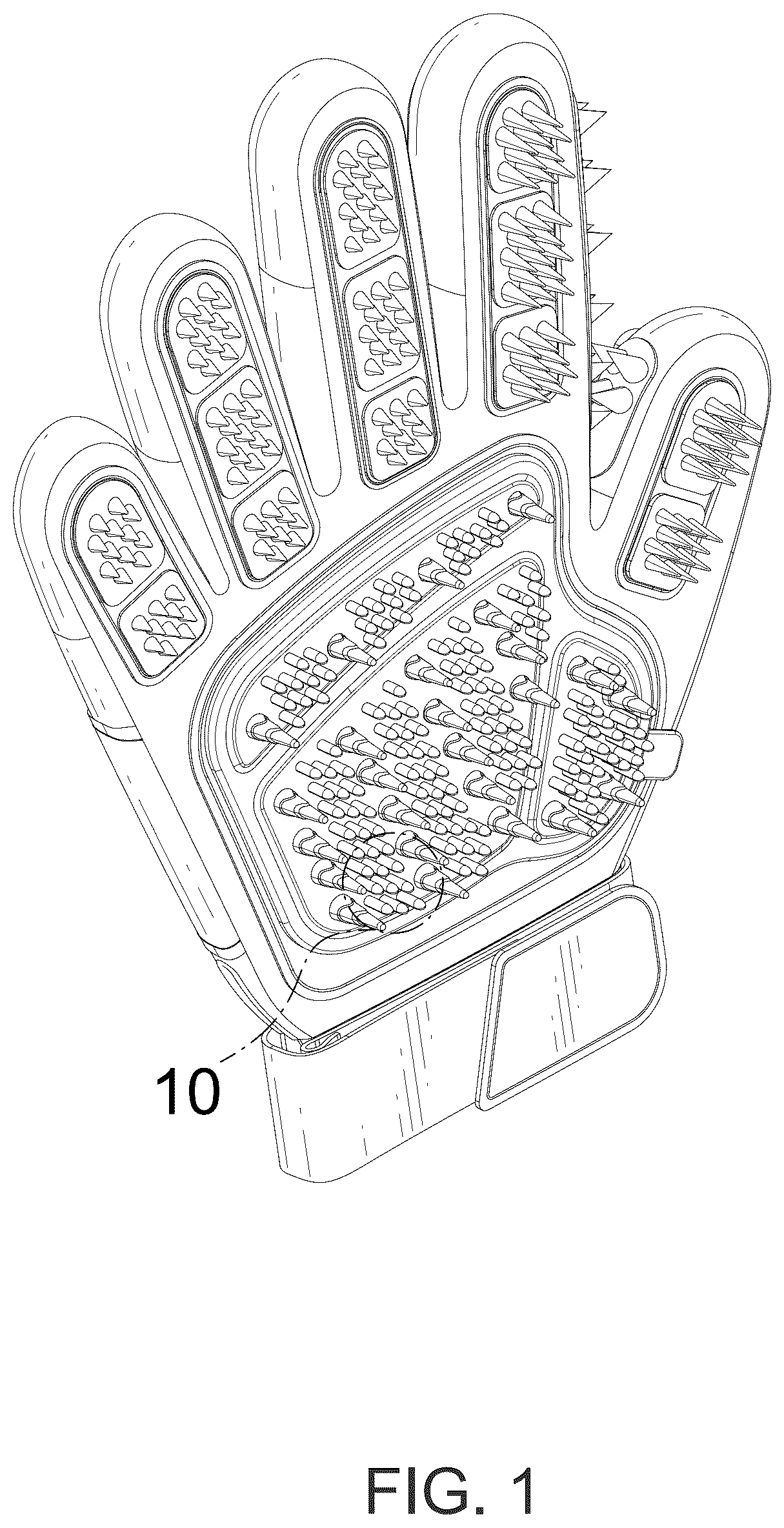 Patent USD1045253 — Pet grooming glove — Figure 1