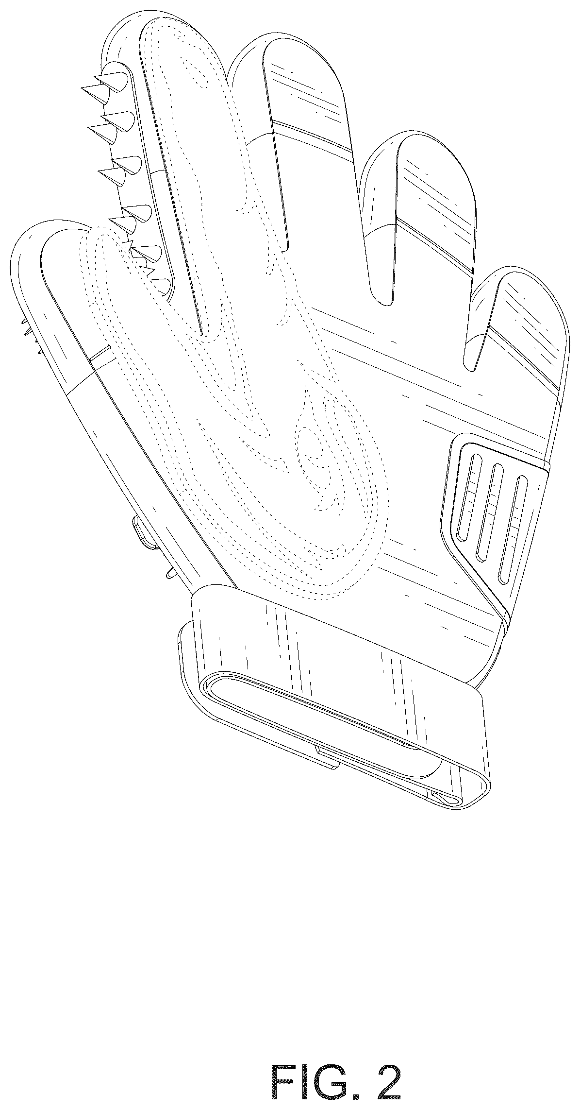 Patent USD1045253 Figure 2 – Pet grooming glove