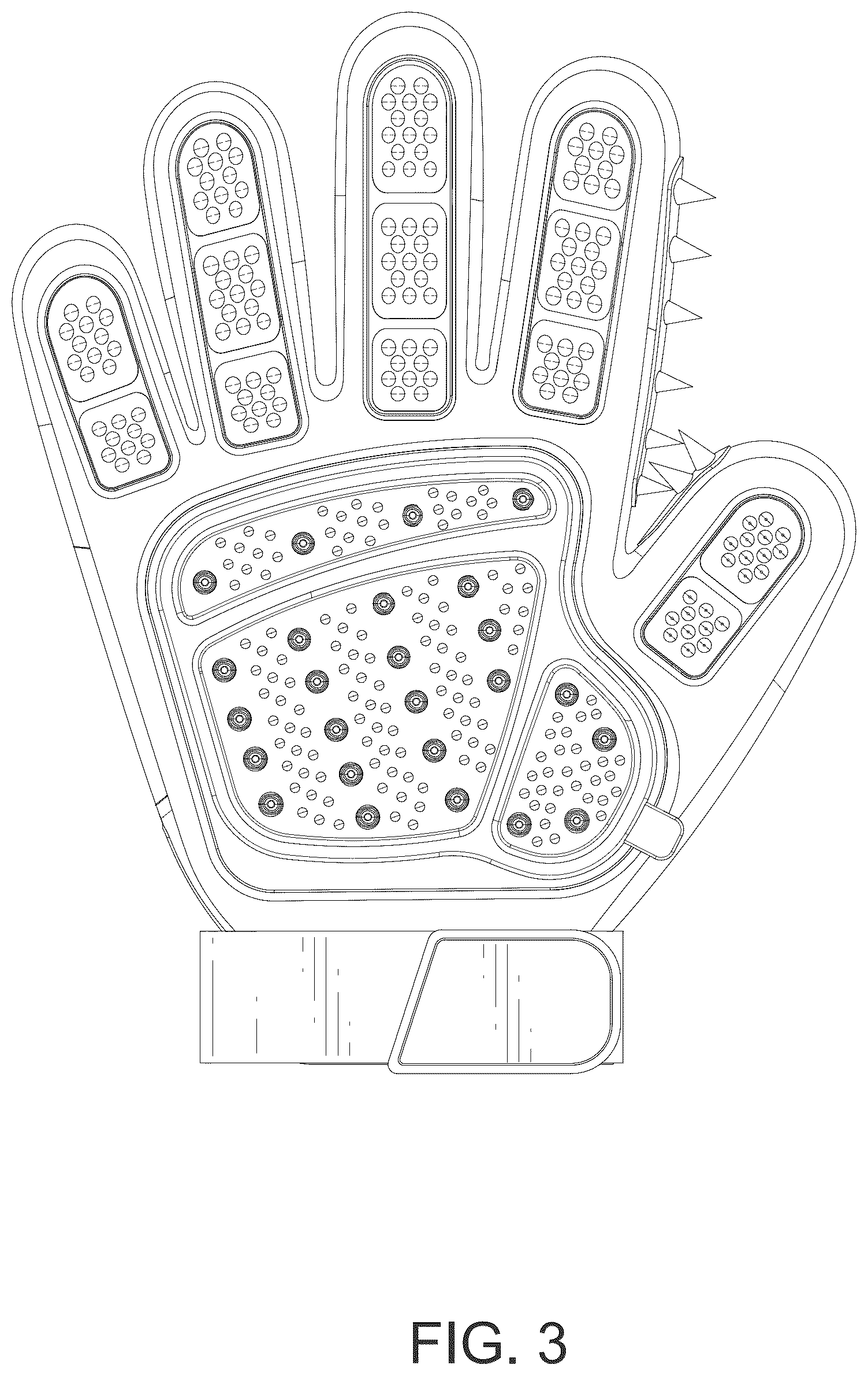 Patent USD1045253 Figure 3 – Pet grooming glove