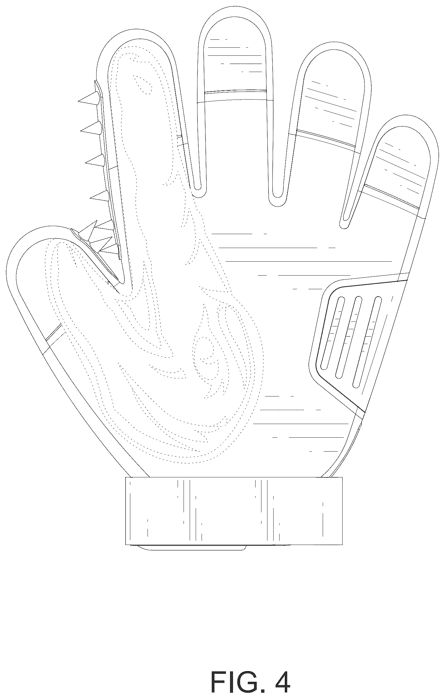 Patent USD1045253 Figure 4 – Pet grooming glove