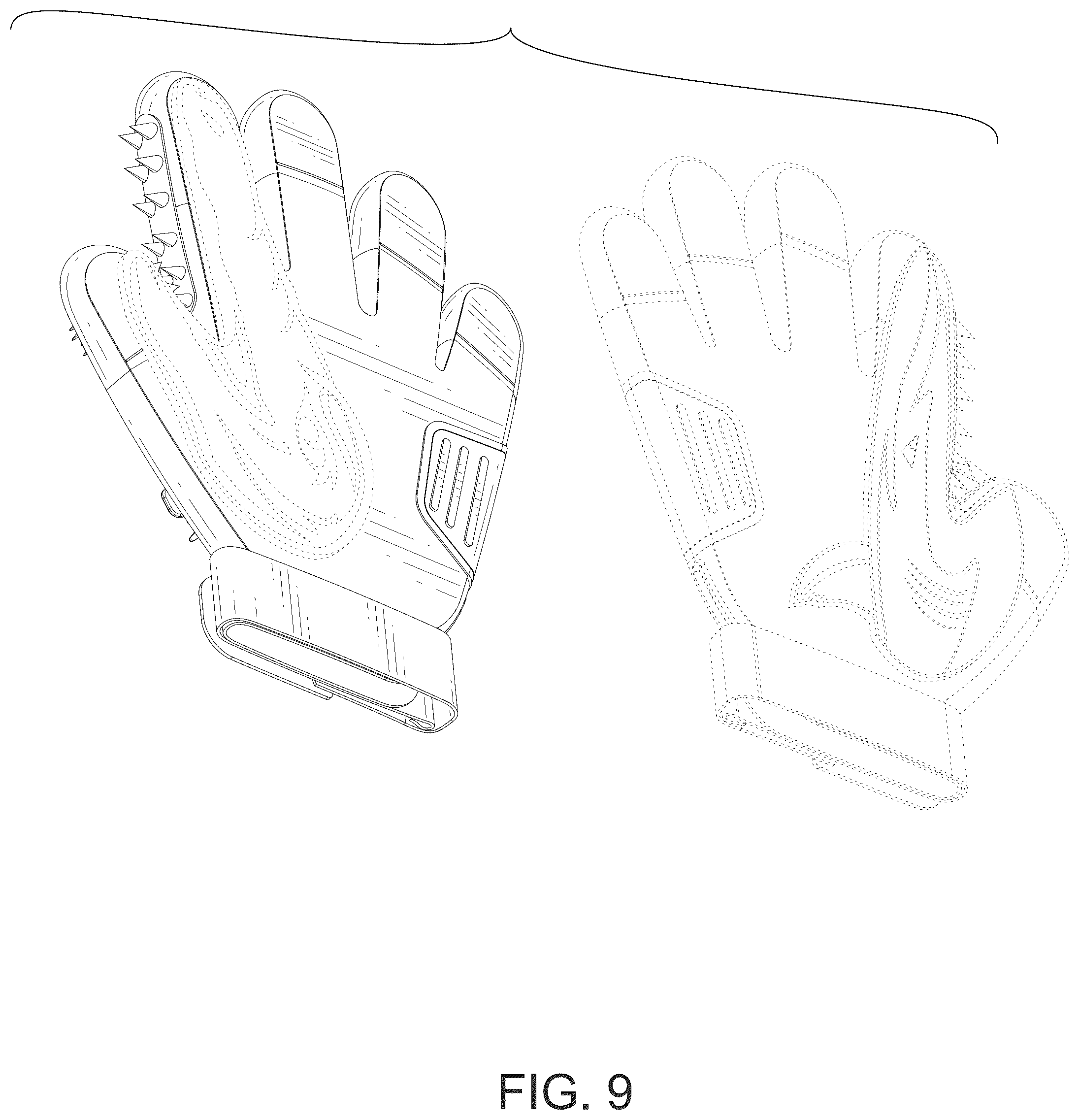 Patent USD1045253 Figure 9 – Pet grooming glove