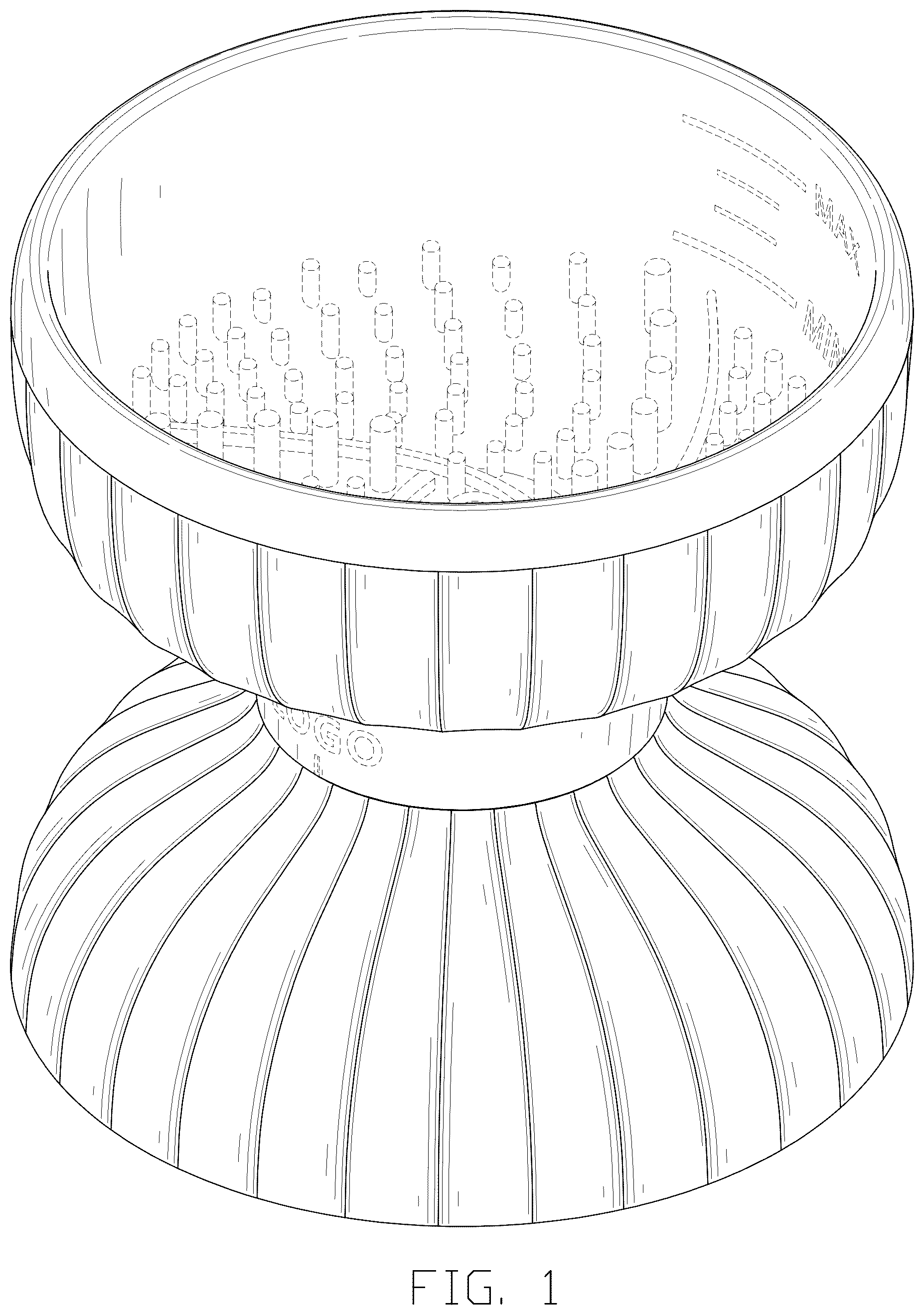 Patent USD1045263 Figure 1 – Cosmetic brush cleaning device