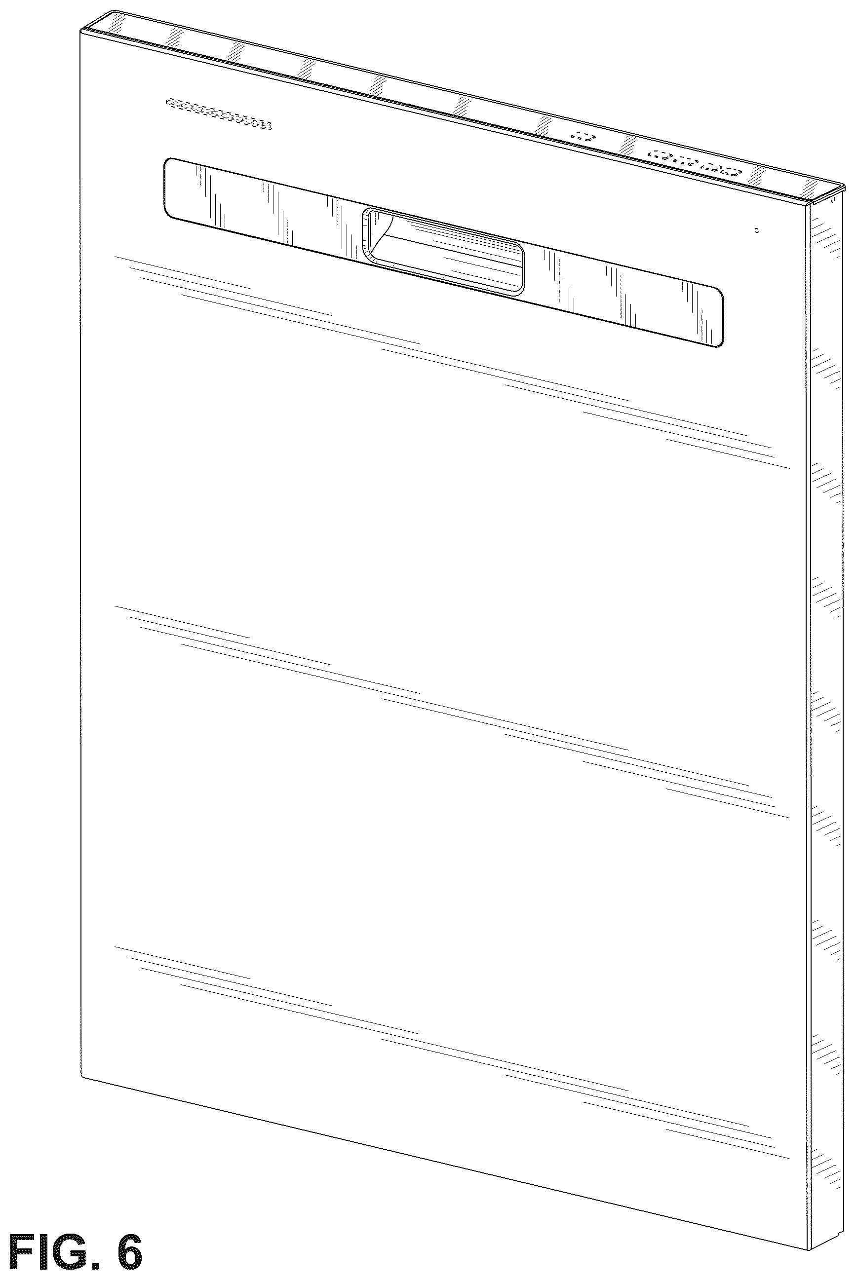 Patent USD1045267 Figure 6 – Dishwasher door