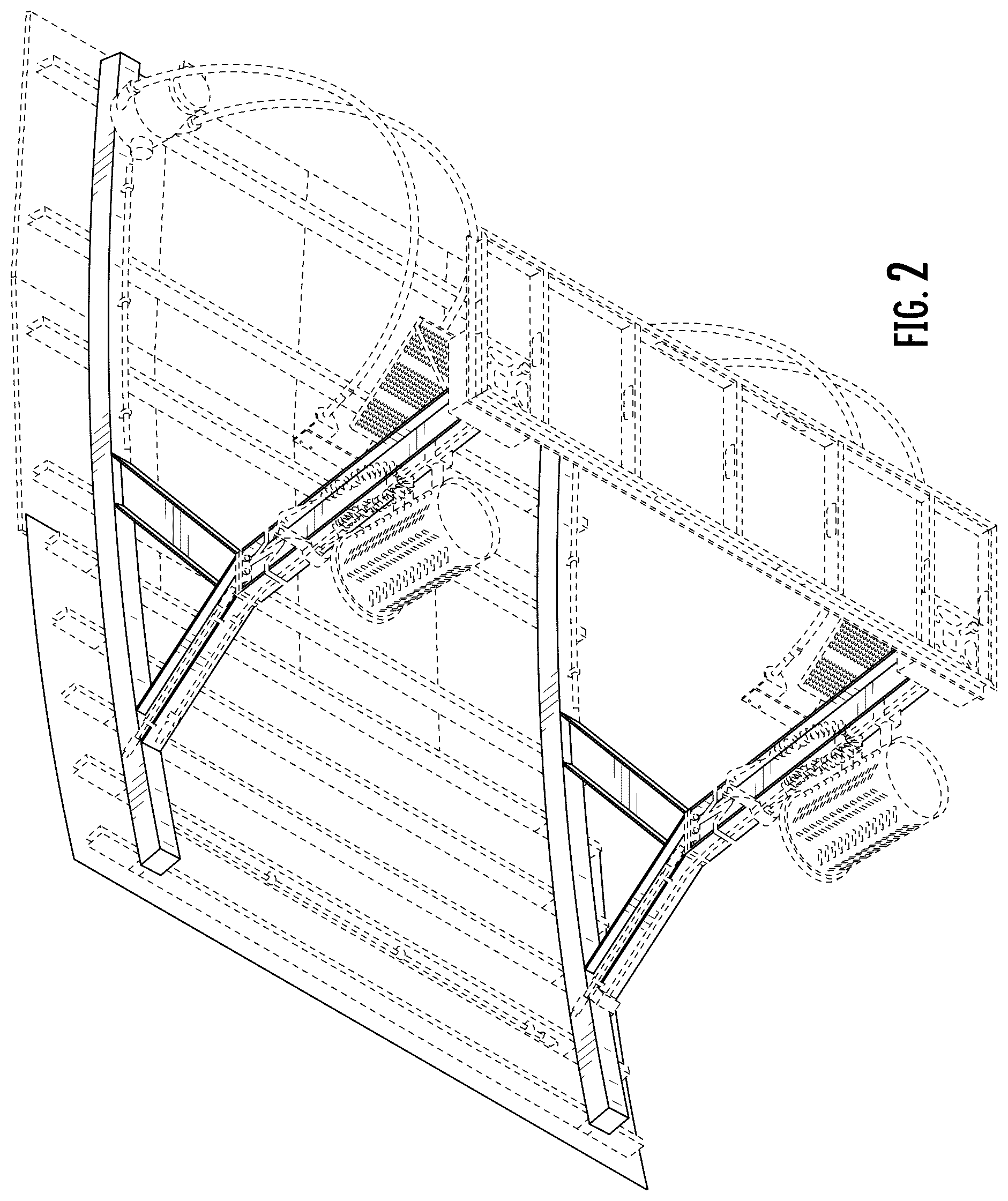 Patent USD1045271 Figure 2 – Vehicle treatment bay with canopy