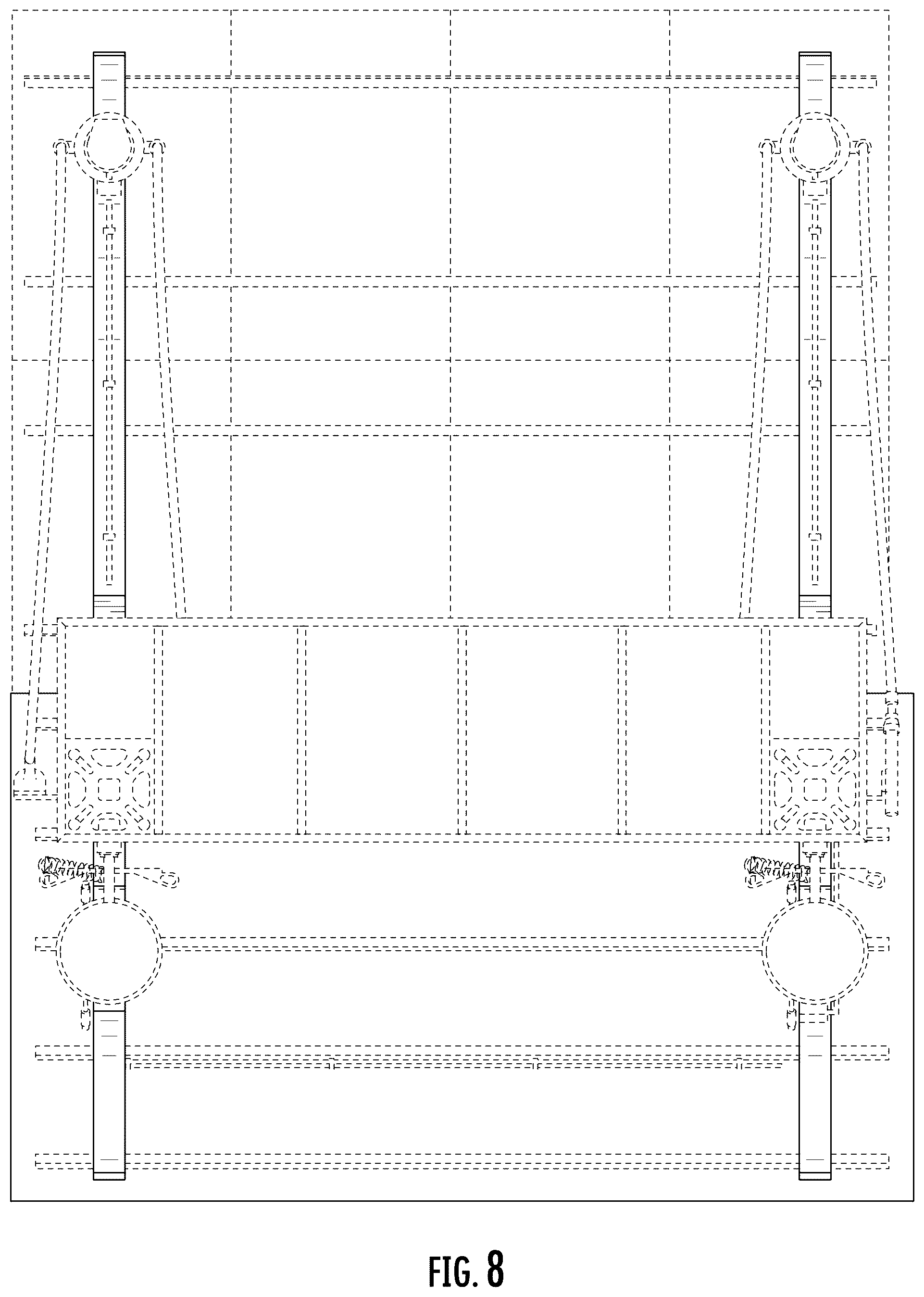 Patent USD1045271 Figure 8 – Vehicle treatment bay with canopy