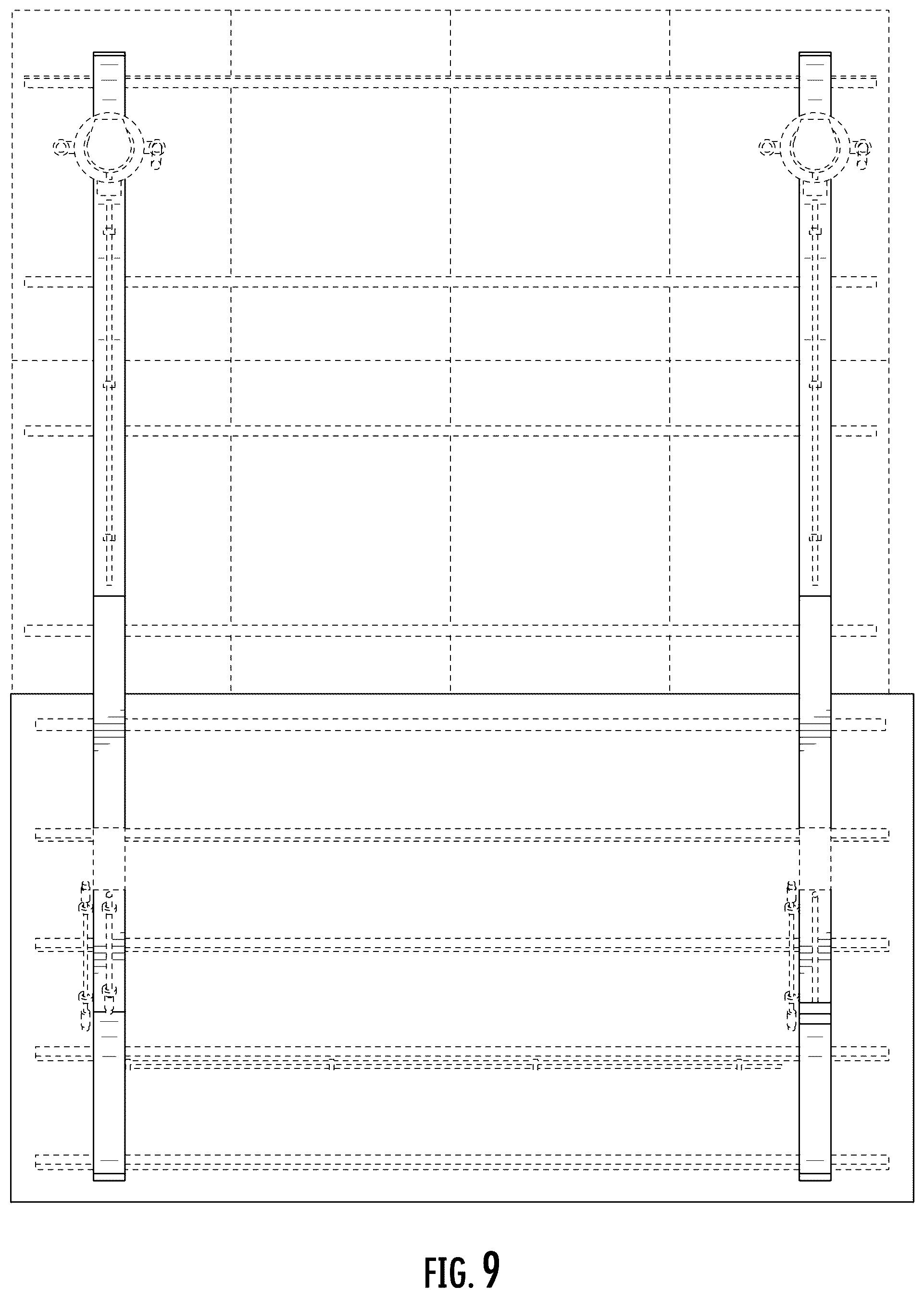 Patent USD1045271 Figure 9 – Vehicle treatment bay with canopy