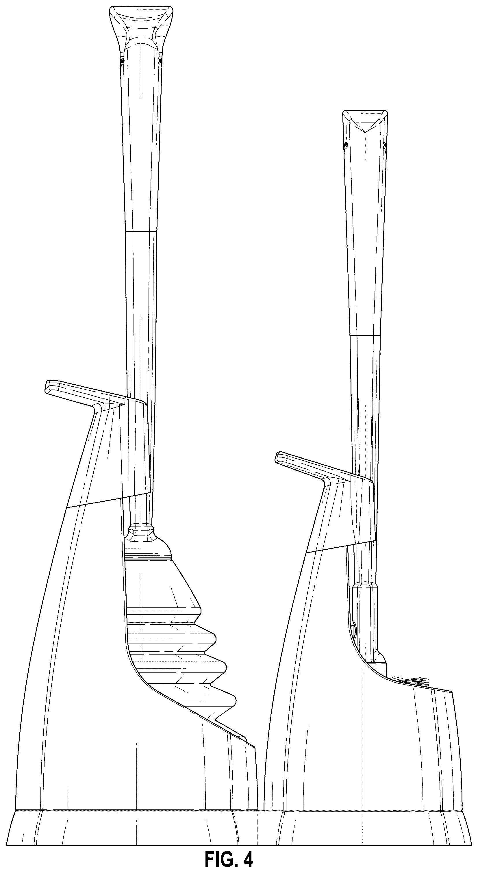 Patent USD1045283 Figure 3 – Reconfigurable combined toilet plunger, brush, and caddy