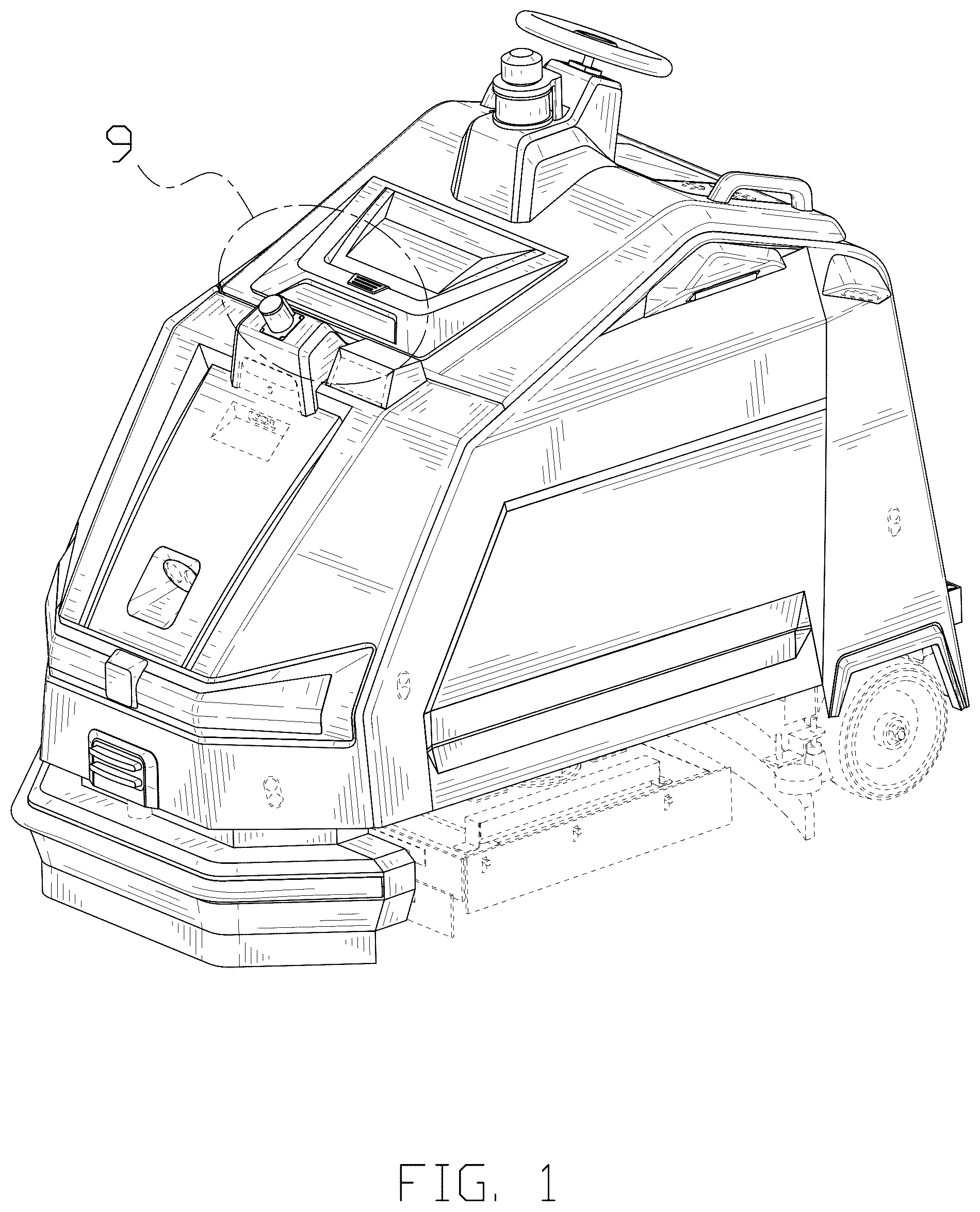Patent USD1045288 Figure 1 – Floor cleaner