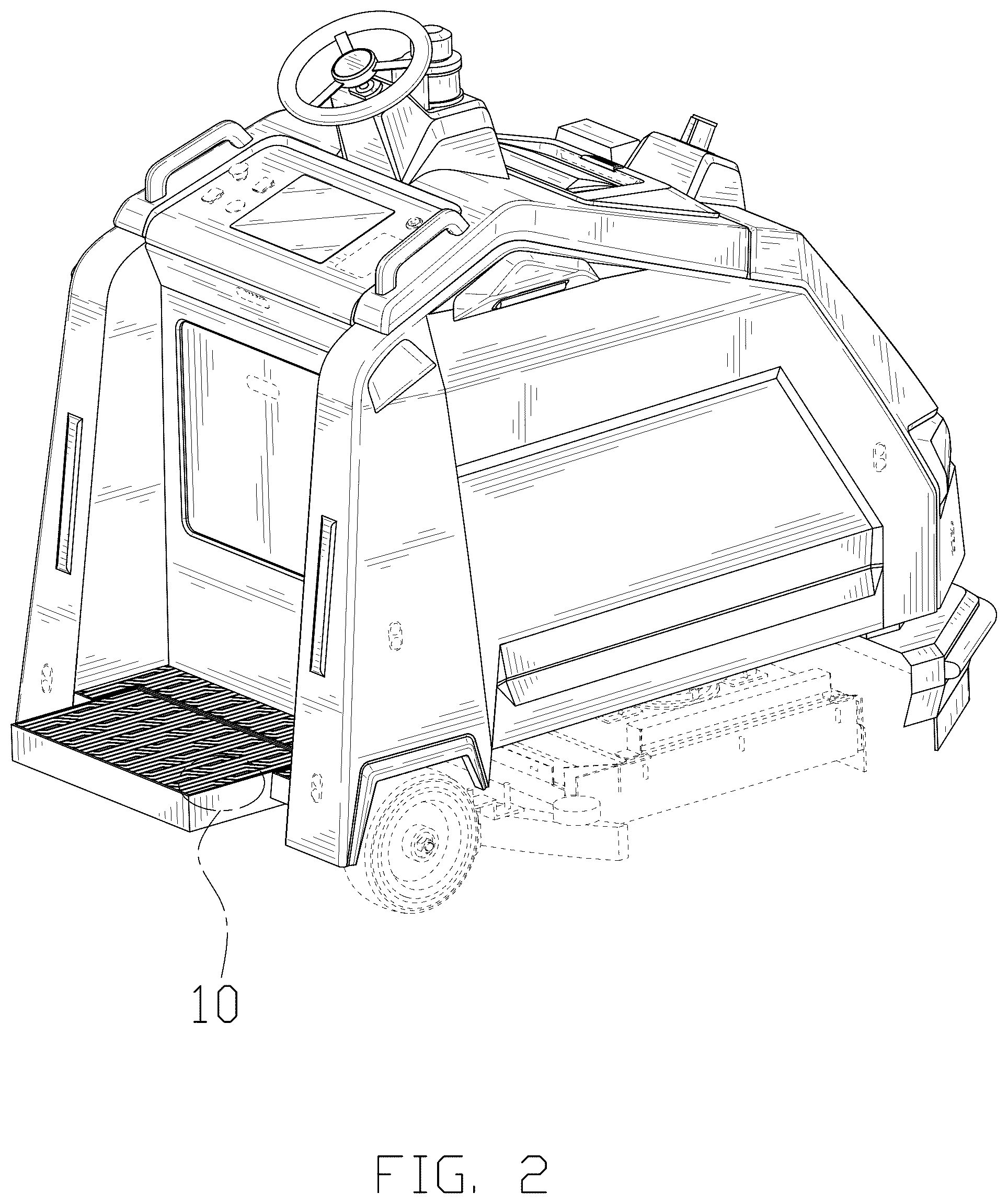 Patent USD1045288 Figure 2 – Floor cleaner