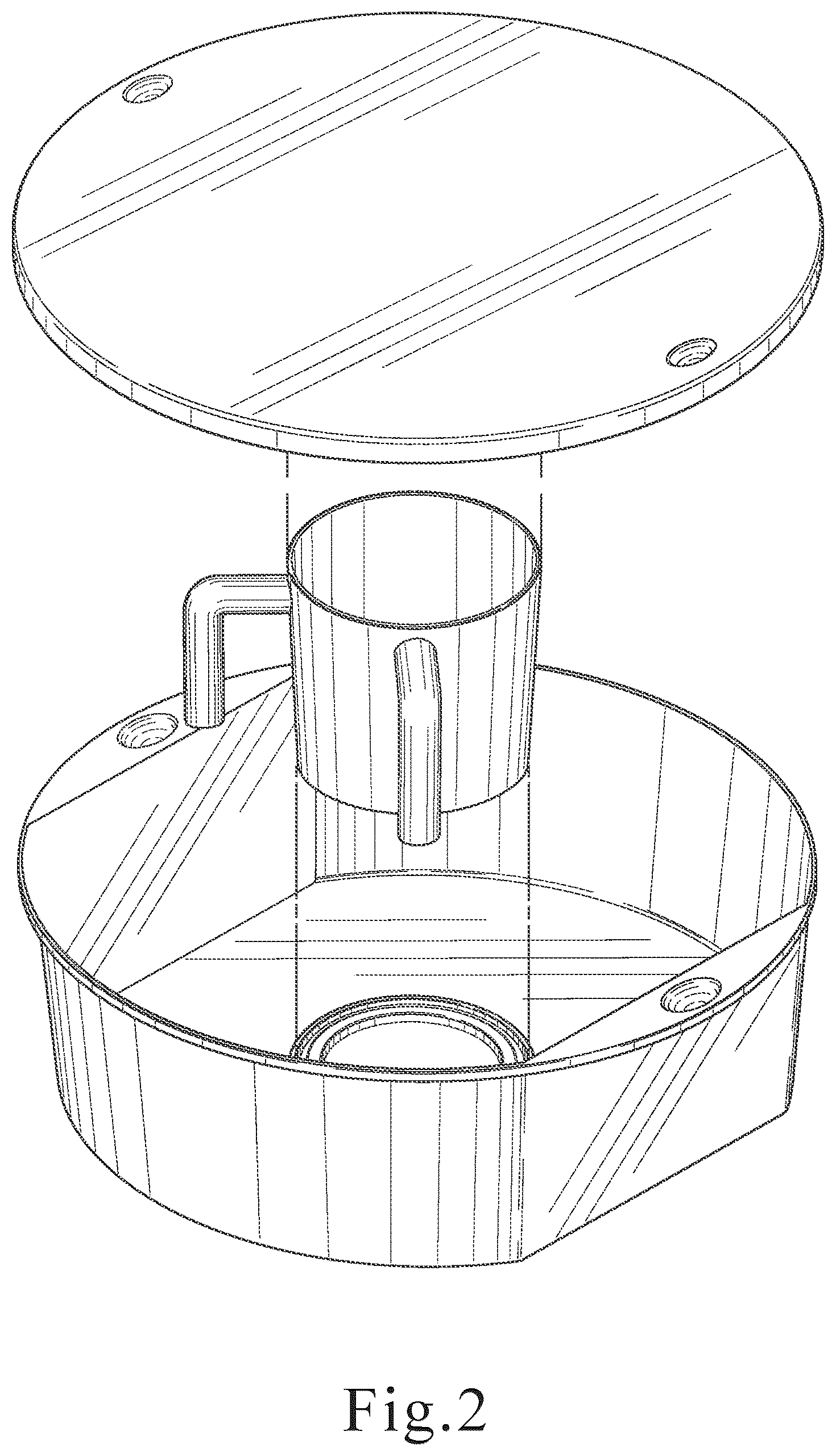 Patent USD1045307 Figure 2 – Combined wash basin, cup and lid