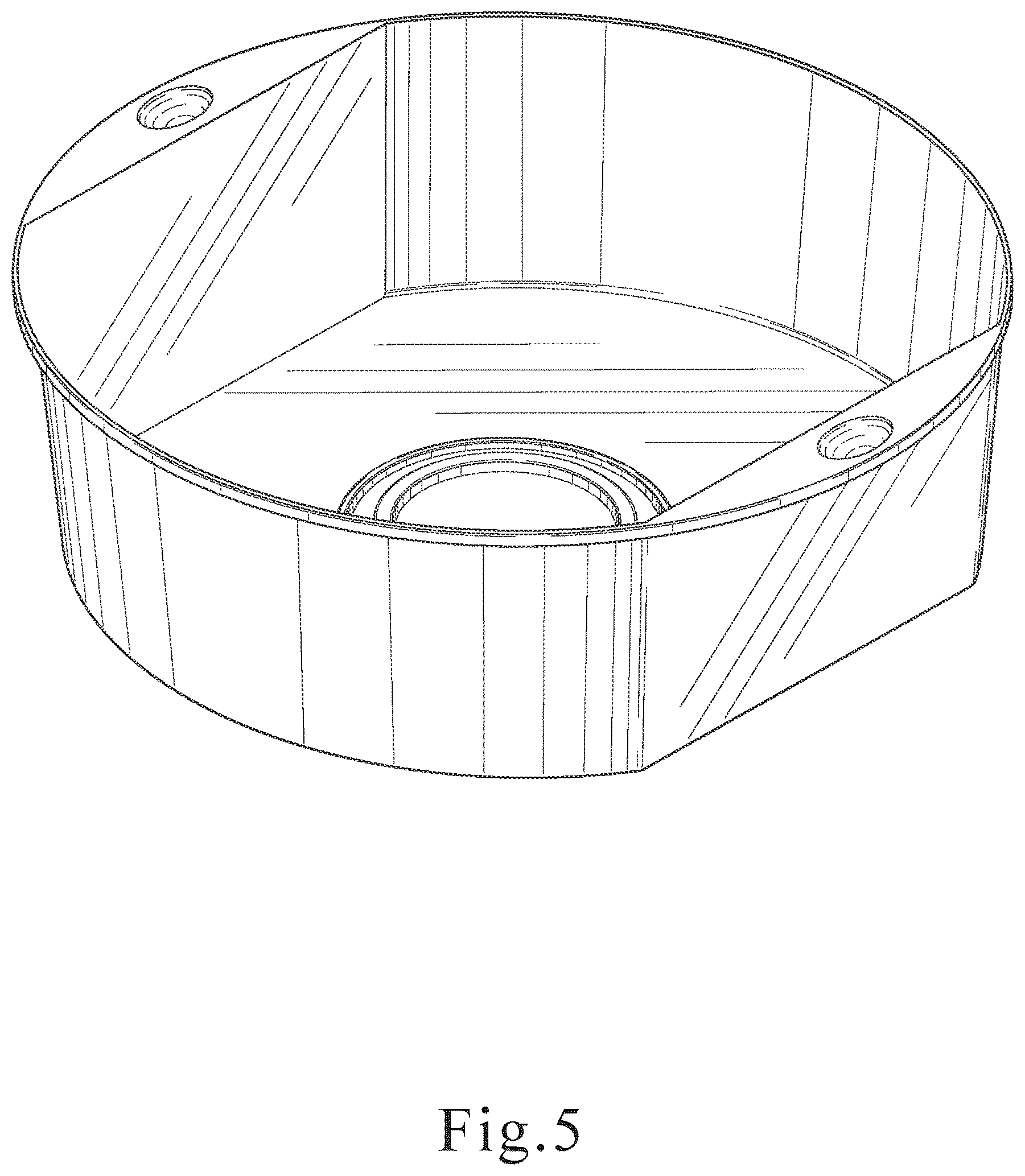 Patent USD1045307 Figure 5 – Combined wash basin, cup and lid