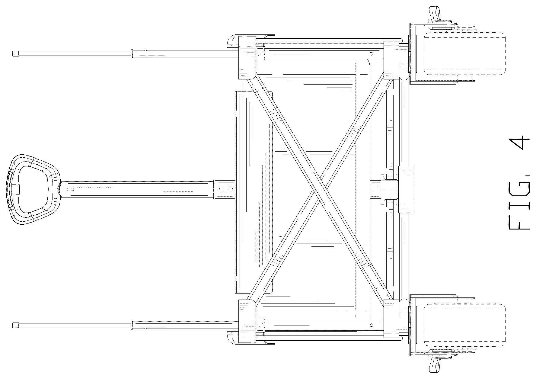 Patent USD1045313 Figure 4 – Folding trolley frame
