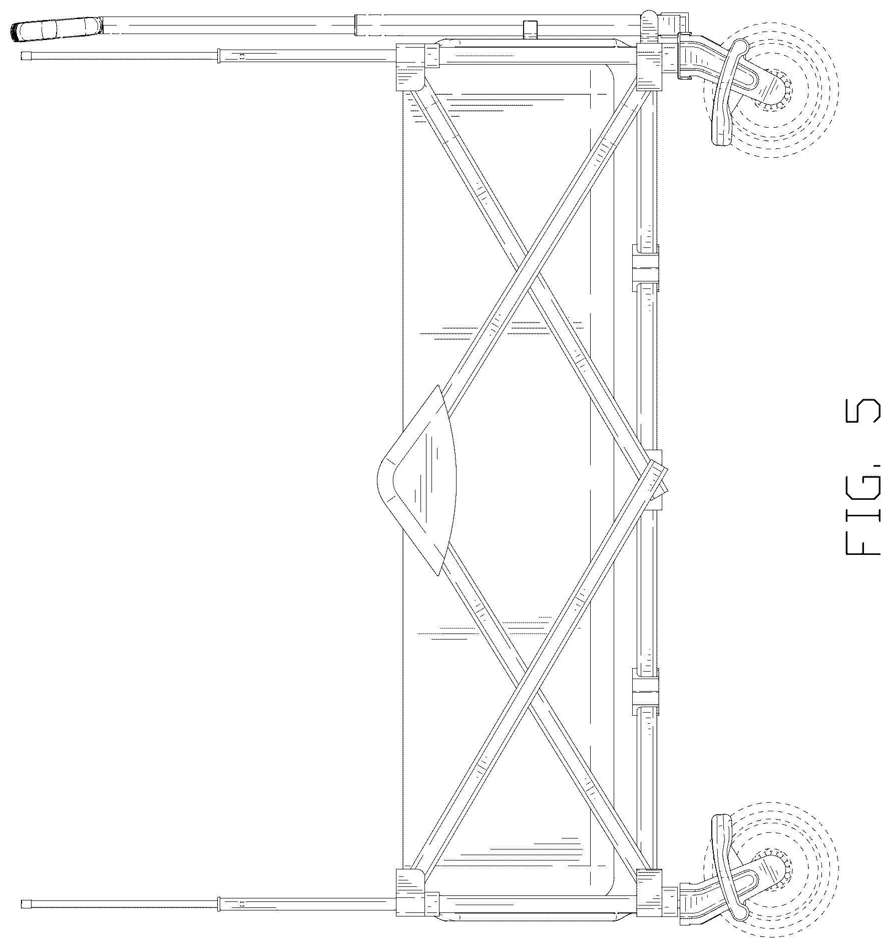 Patent USD1045313 Figure 5 – Folding trolley frame
