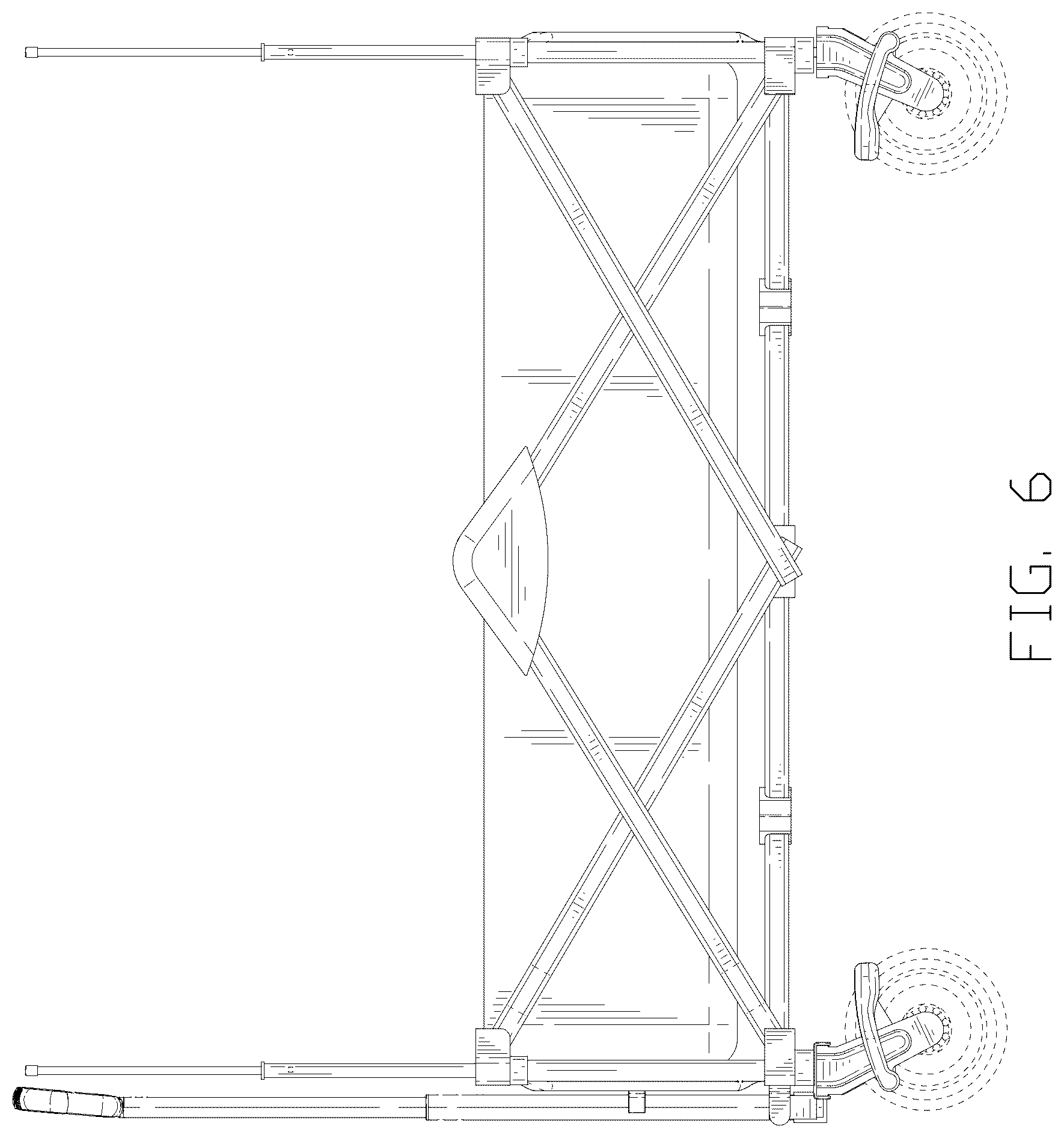 Patent USD1045313 Figure 6 – Folding trolley frame