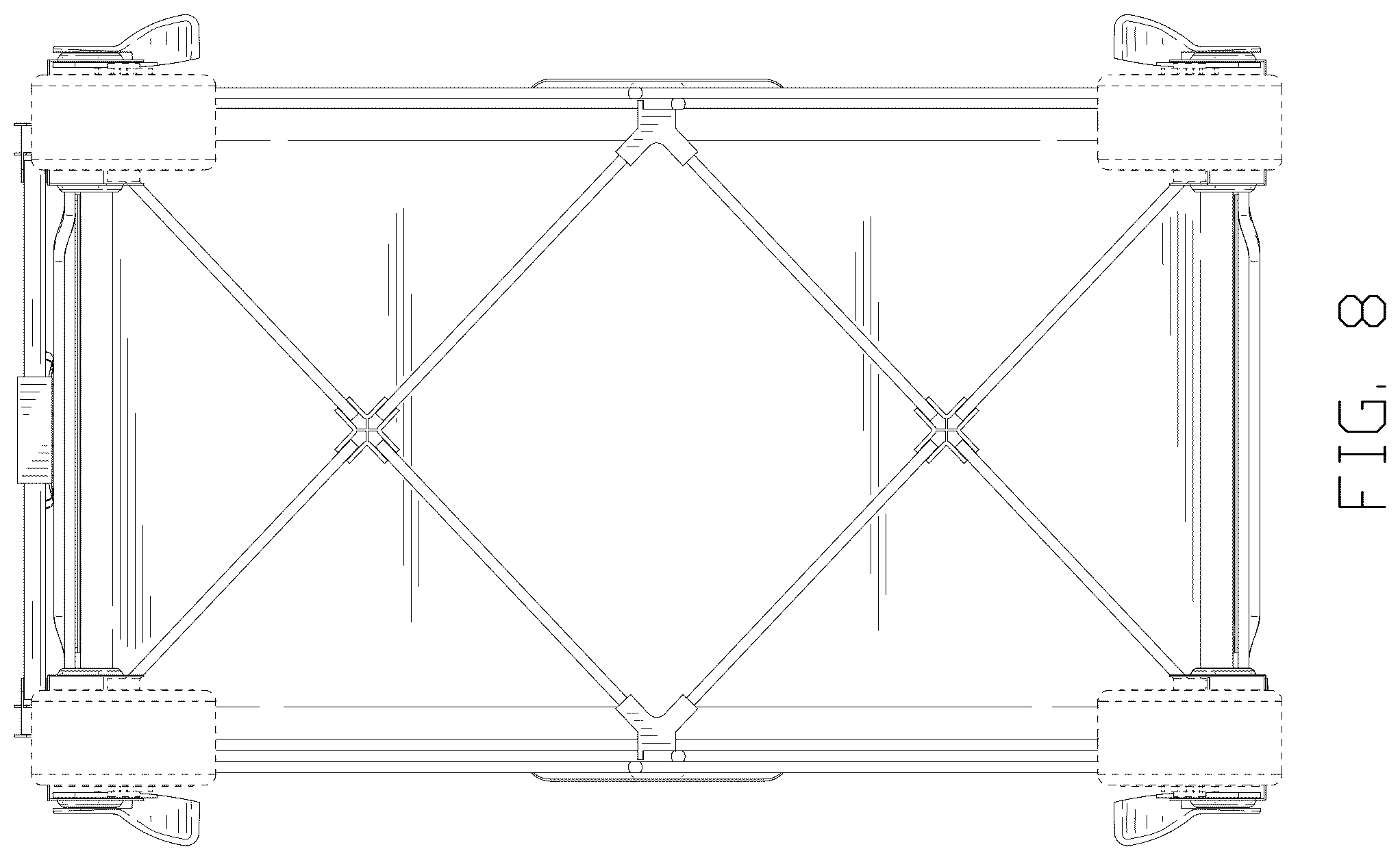 Patent USD1045313 Figure 8 – Folding trolley frame