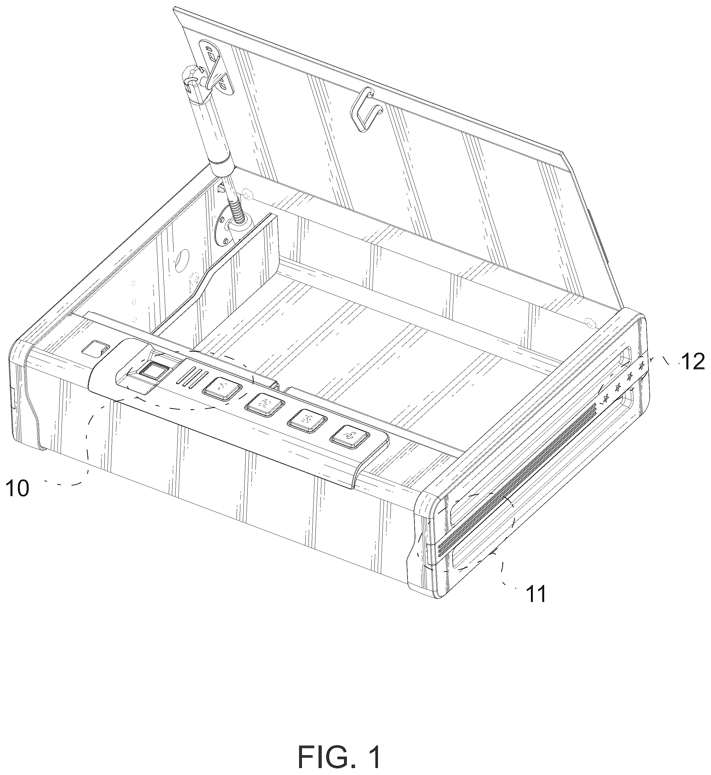 Patent USD1045319 Figure 1 – Pistol safe