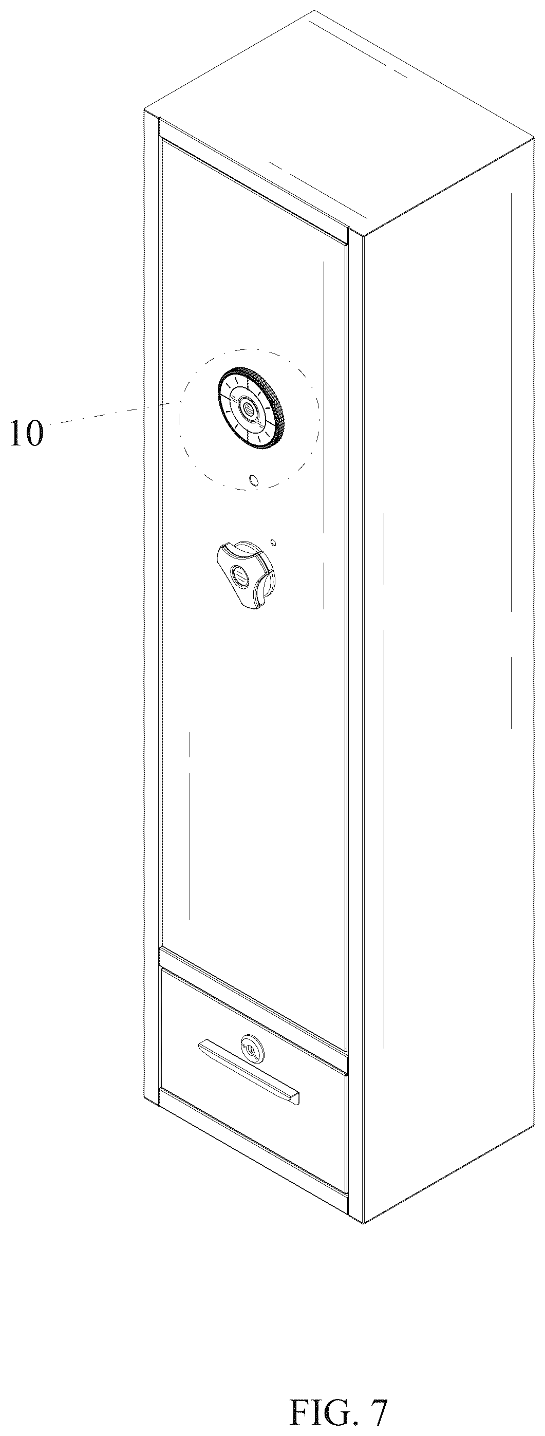 Patent USD1045321 Figure 7 – Gun safe