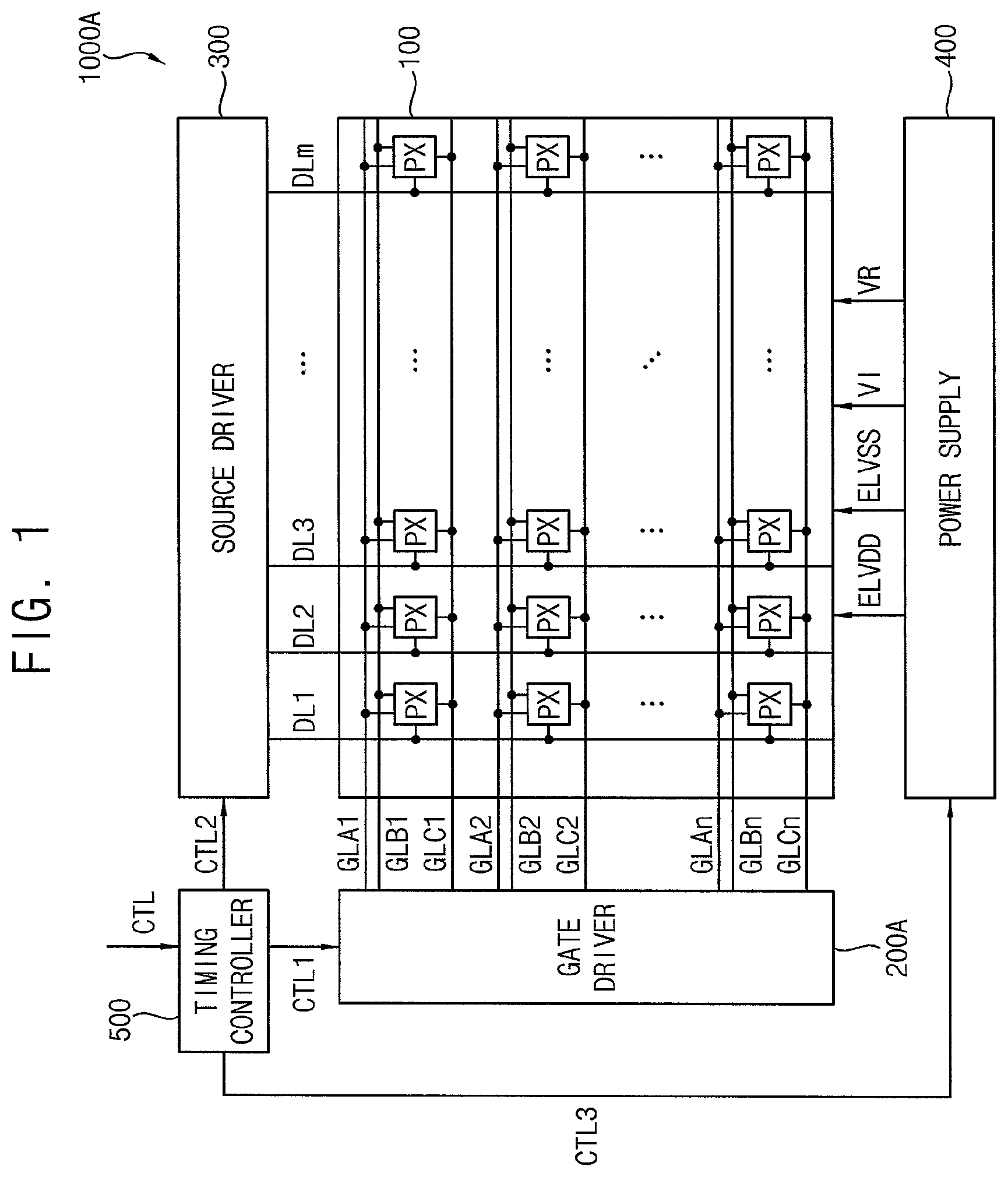 Patent USRE050143 — Pixel and display device including the same — Figure 1