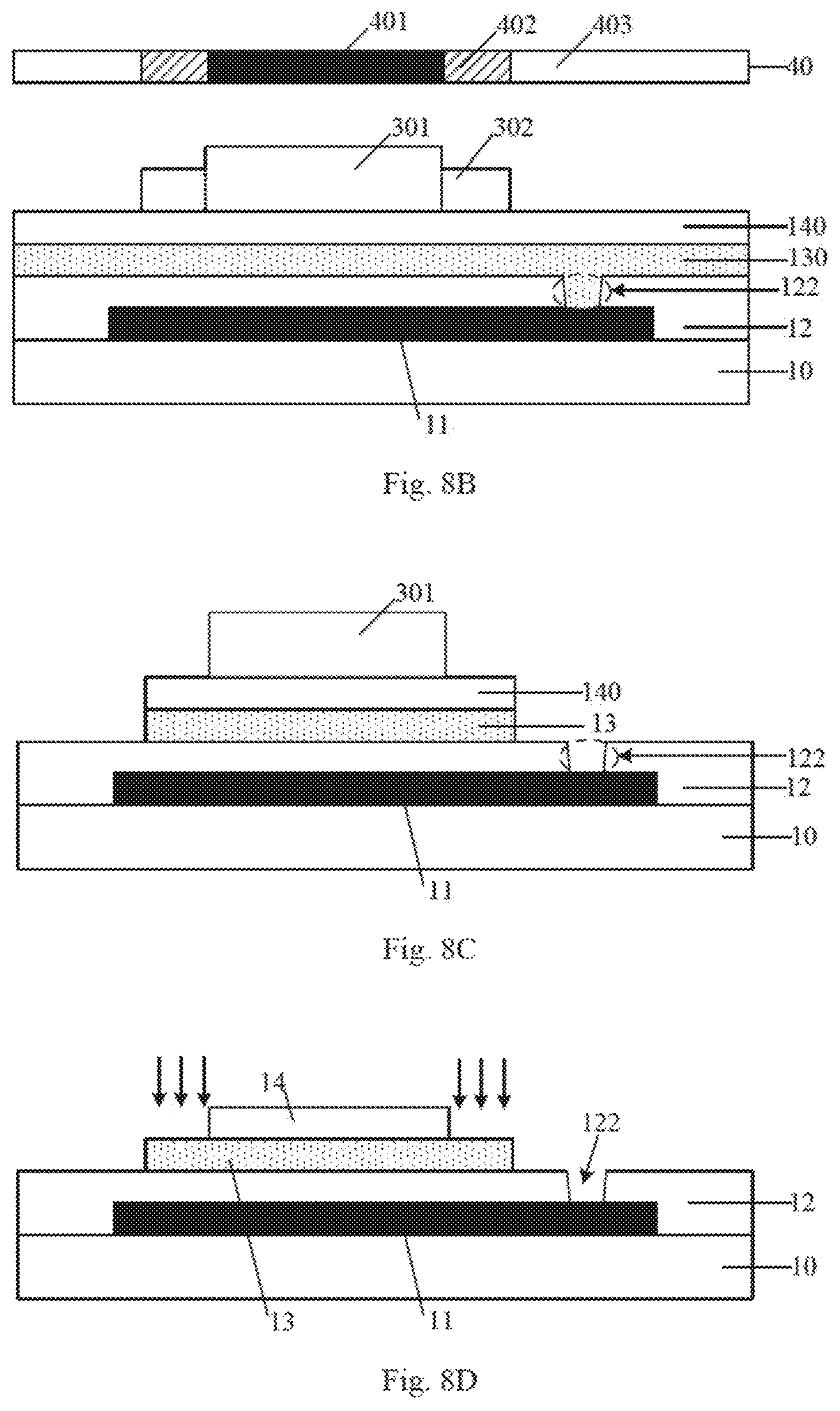 Patent USRE050145 Figure 8 – Array substrate and manufacturing method thereof, display panel and display device