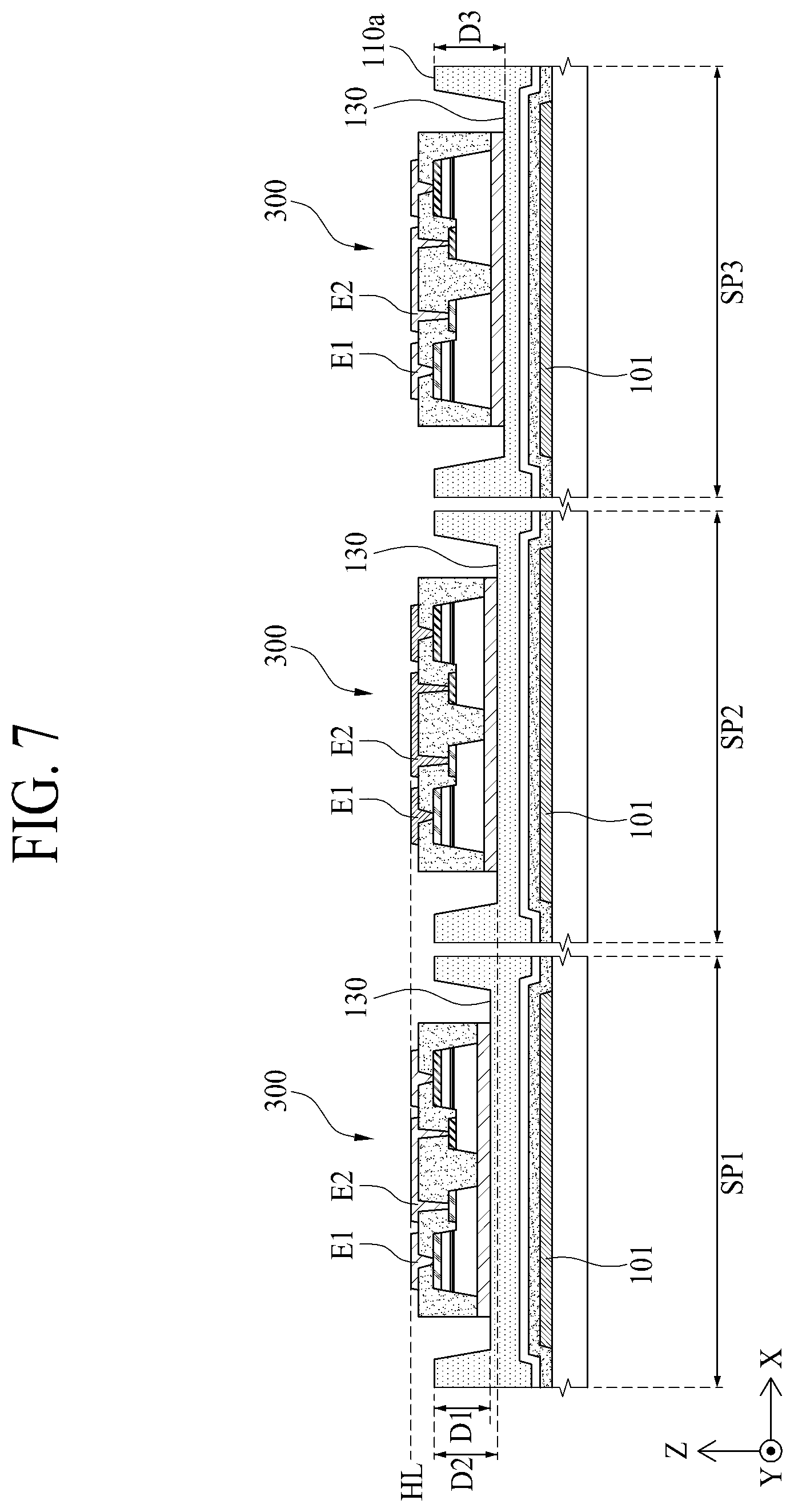 Patent USRE050146 Figure 5 – Light emitting diode chip and light emitting diode display apparatus comprising the same