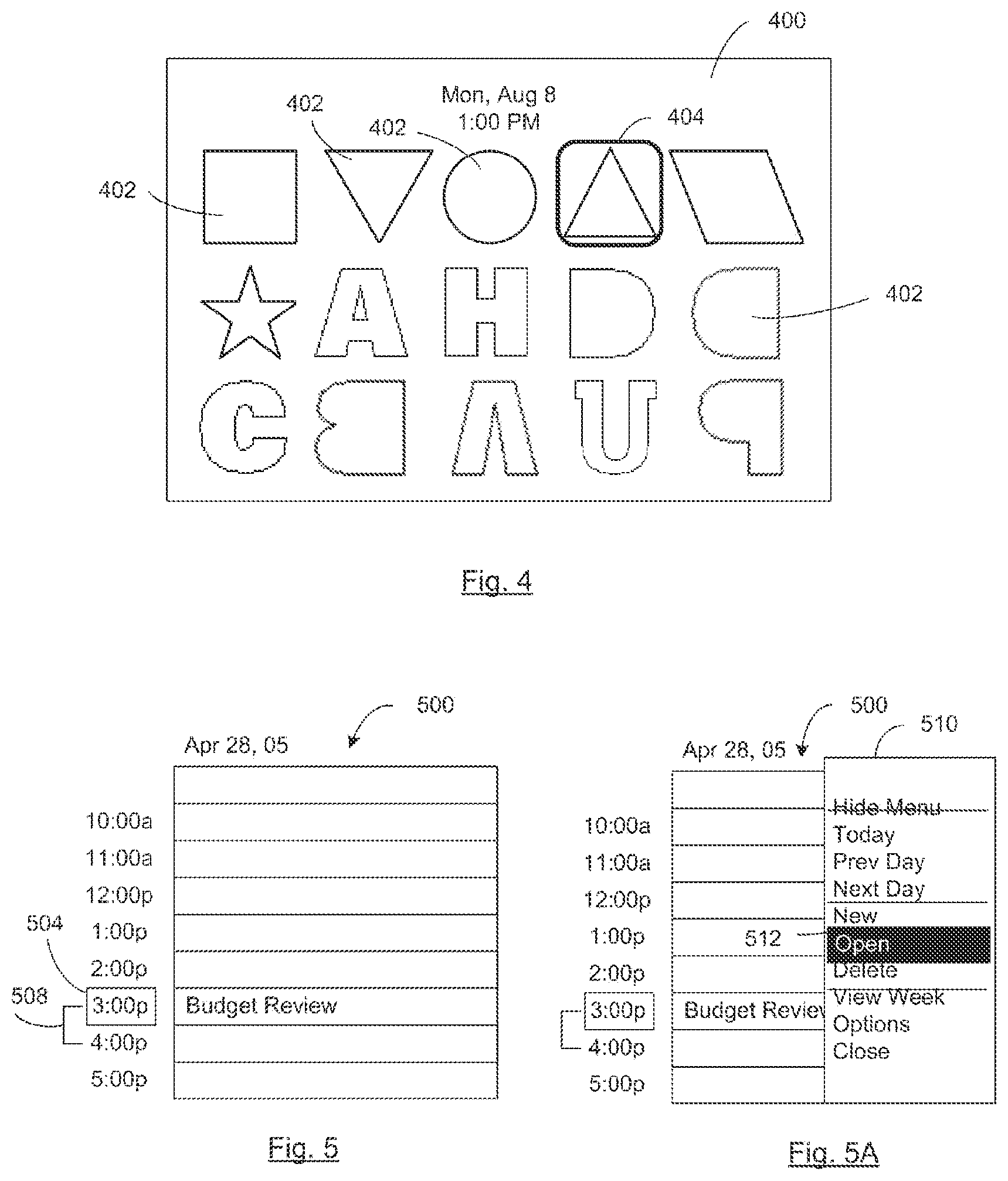 Patent USRE050149 Figure 3 – Free busy calendar interface
