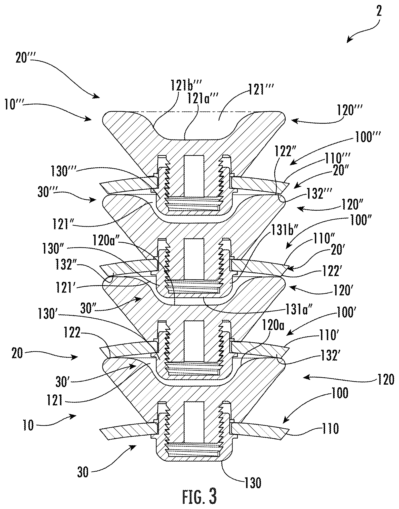 Patent USRE050150 Figure 3 – Lid and knob configured for stacking
