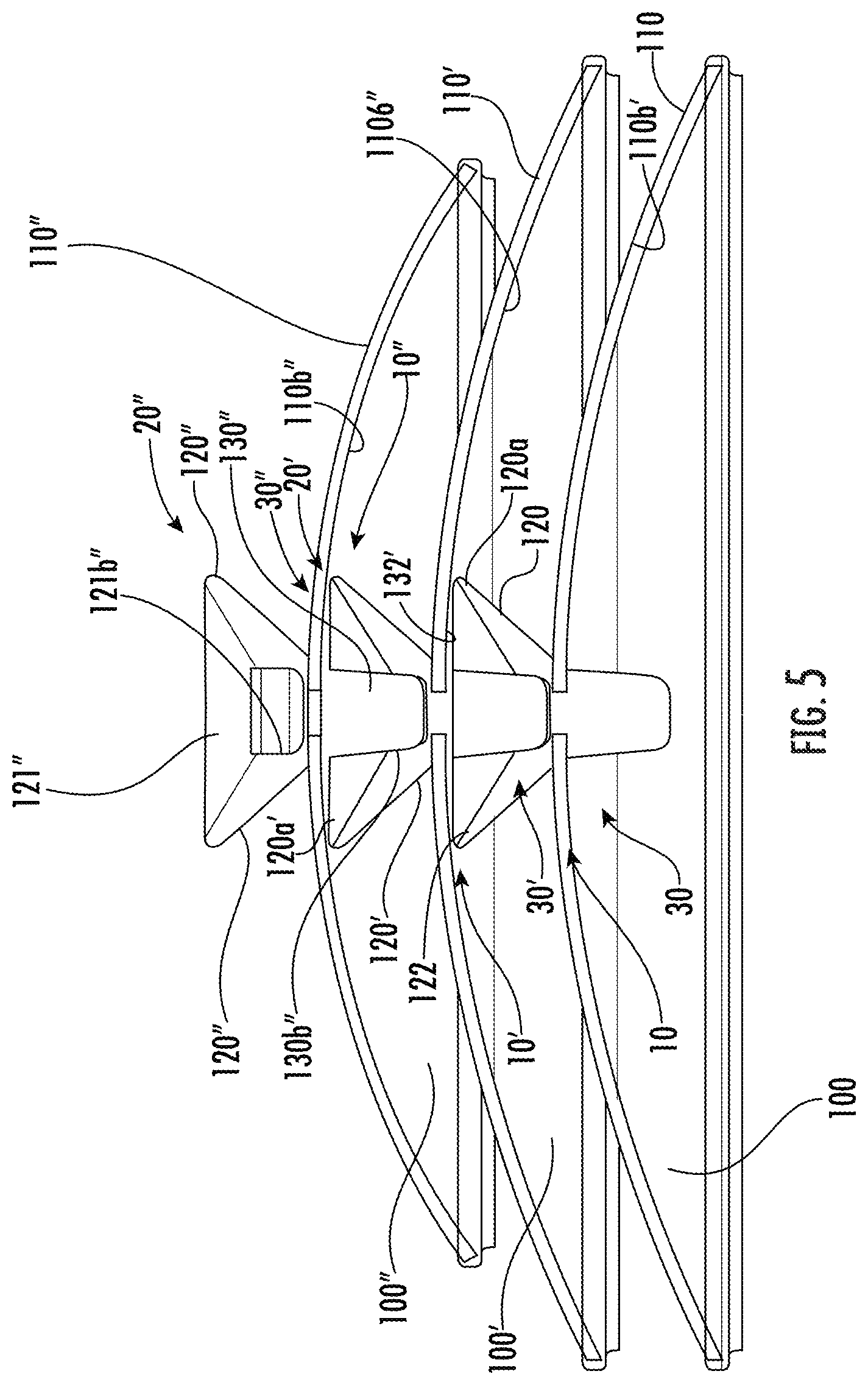 Patent USRE050150 Figure 5 – Lid and knob configured for stacking