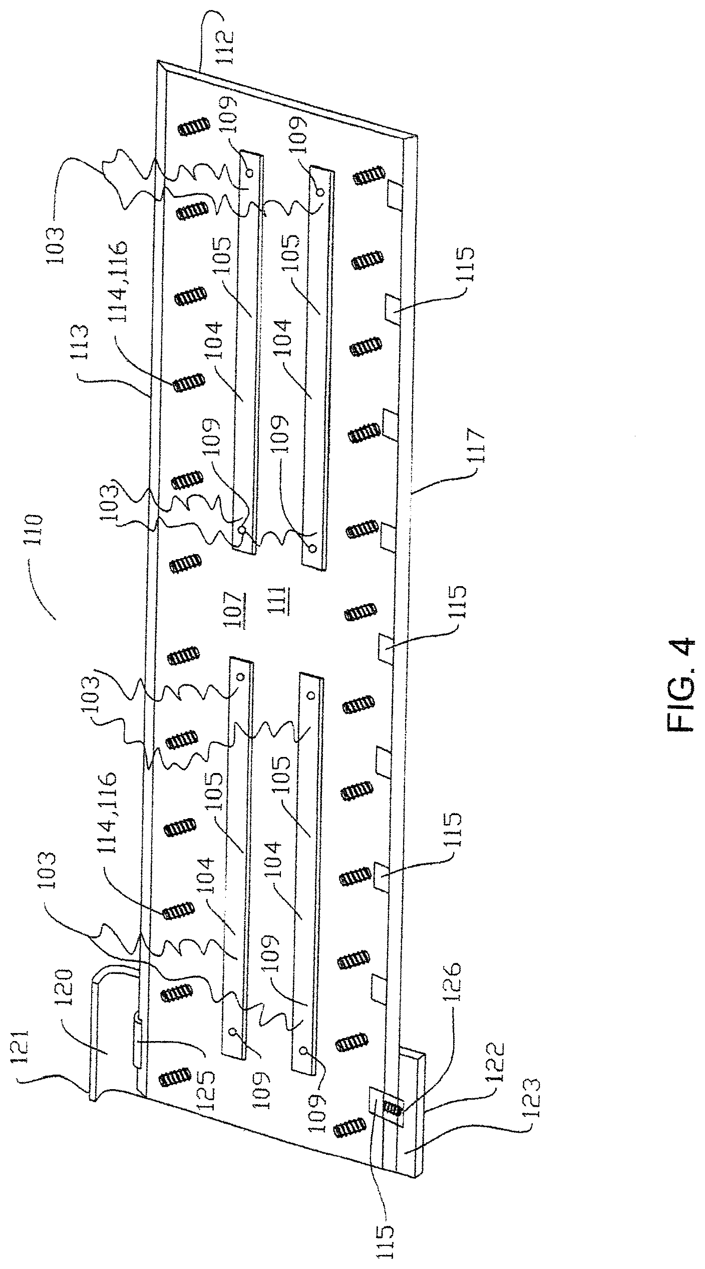Patent USRE050152 Figure 4 – Modular screed plate assembly and method of assembling a screed plate