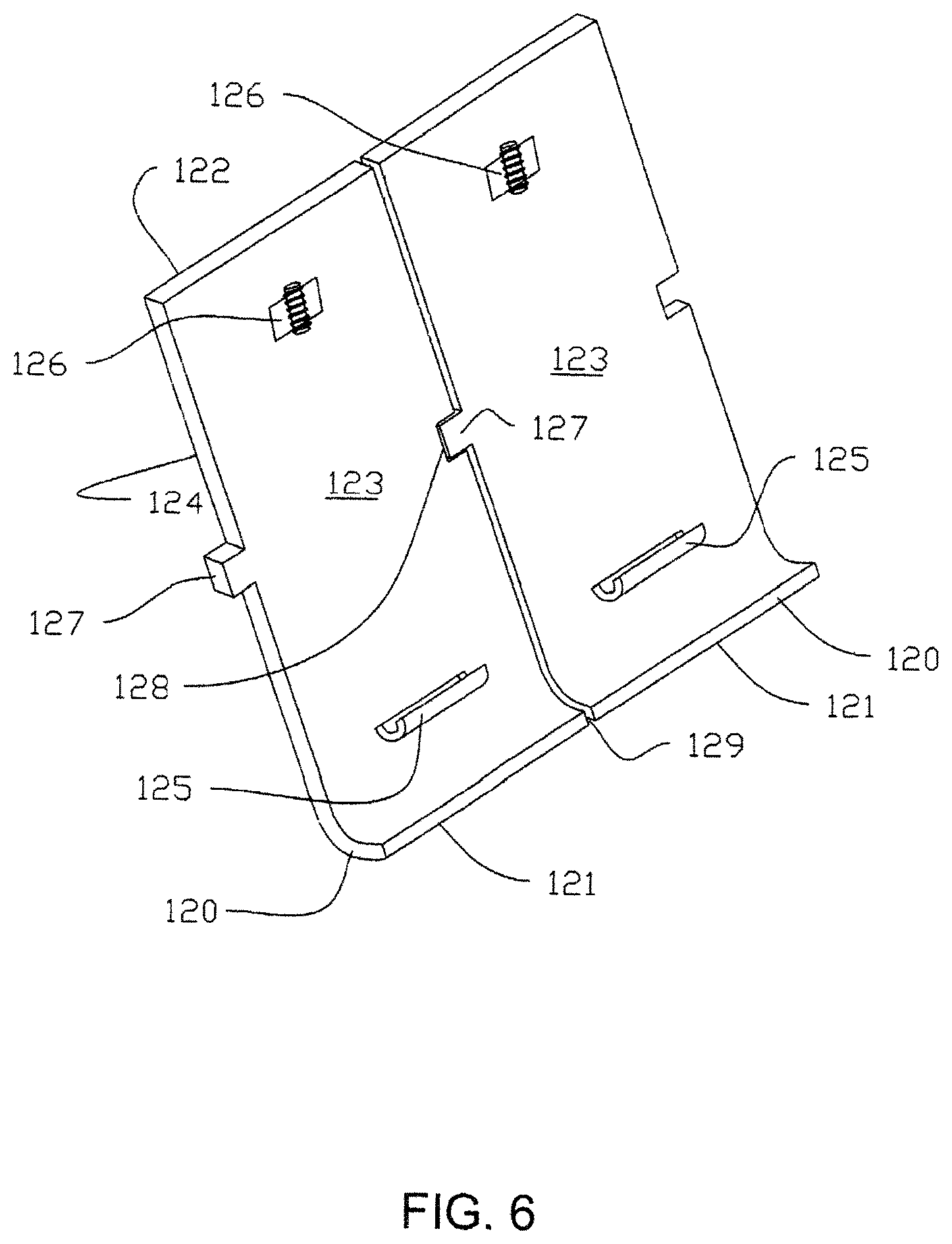 Patent USRE050152 Figure 6 – Modular screed plate assembly and method of assembling a screed plate