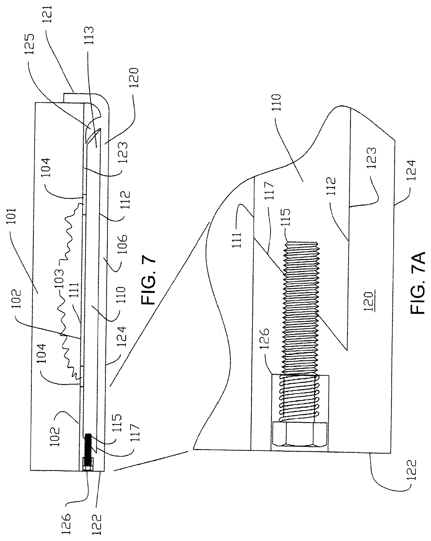 Patent USRE050152 Figure 7 – Modular screed plate assembly and method of assembling a screed plate