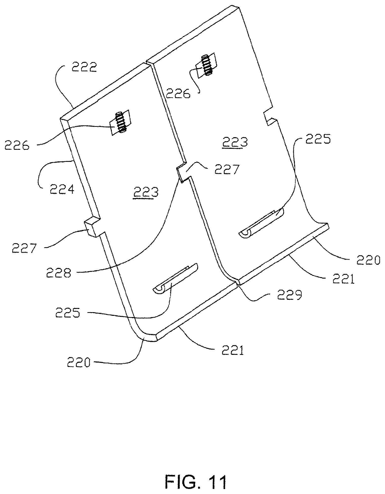 Patent USRE050152 Figure 11 – Modular screed plate assembly and method of assembling a screed plate