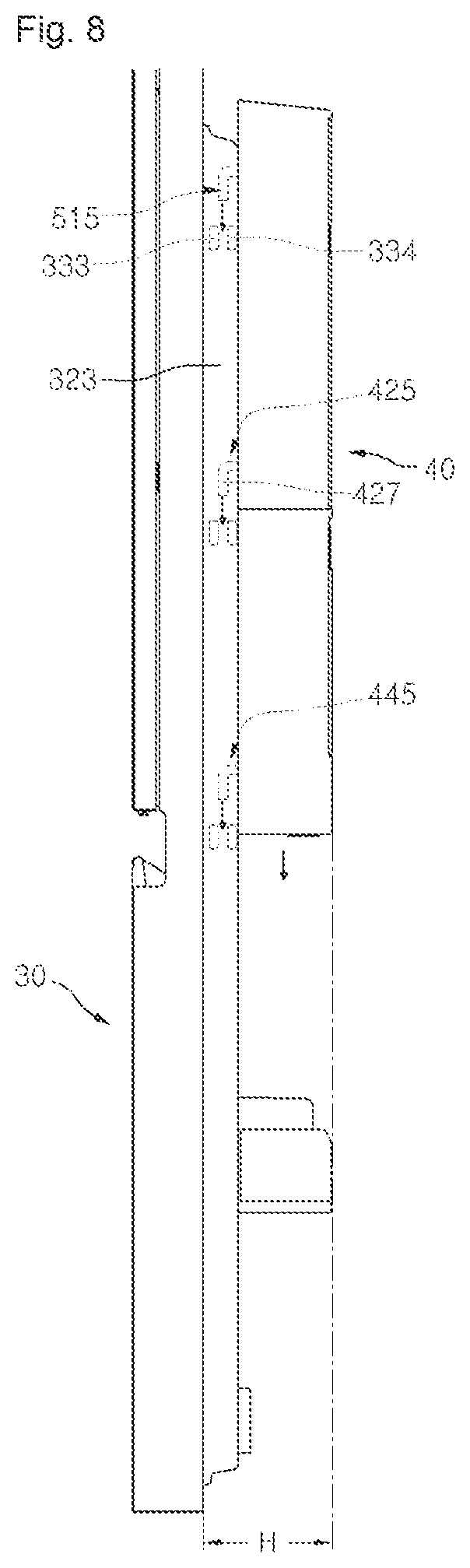 Patent USRE050154 Figure 8 – Refrigerator including multiple storage compartments