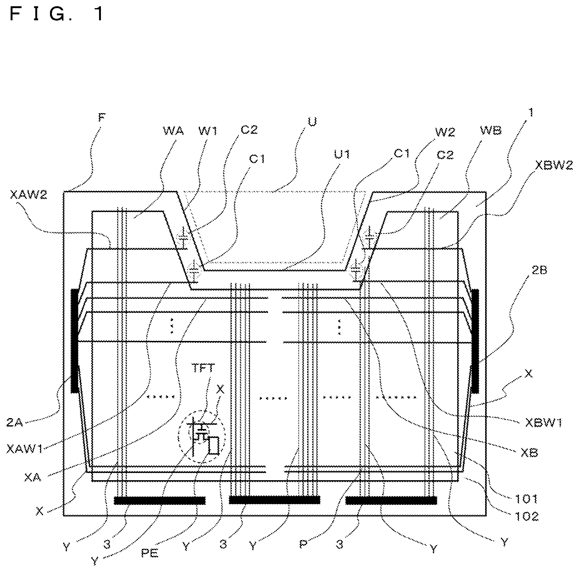 Patent USRE050155 — Liquid crystal display device — Figure 1