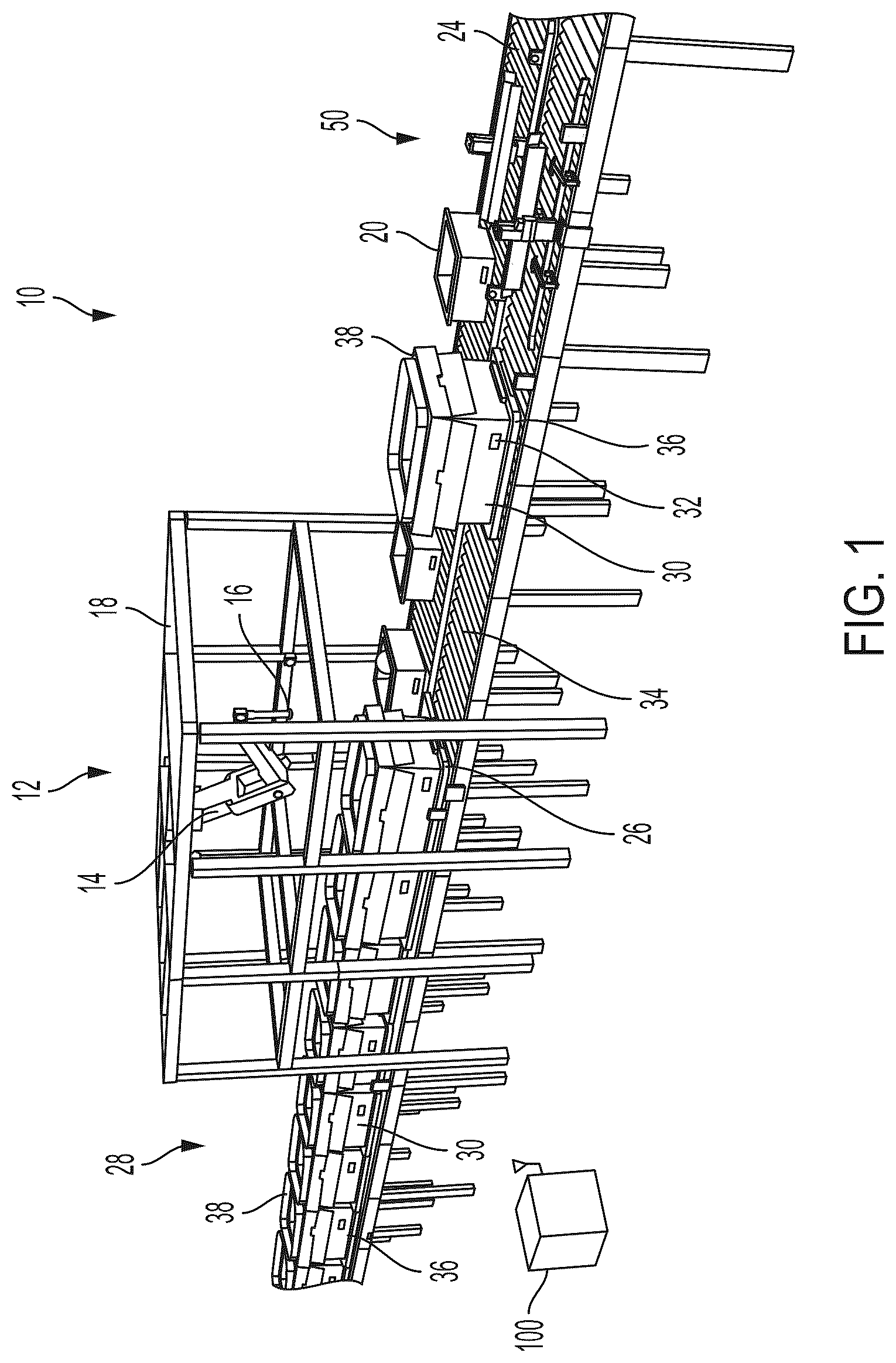 Patent US12297000 Figure 1 – Automated processing of container assembly systems and methods