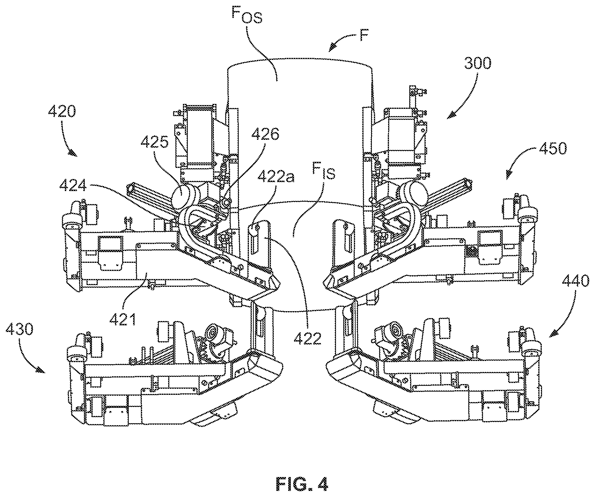 Patent US12297002 Figure 4 – Stretch-hood machine with film-evaluation feature