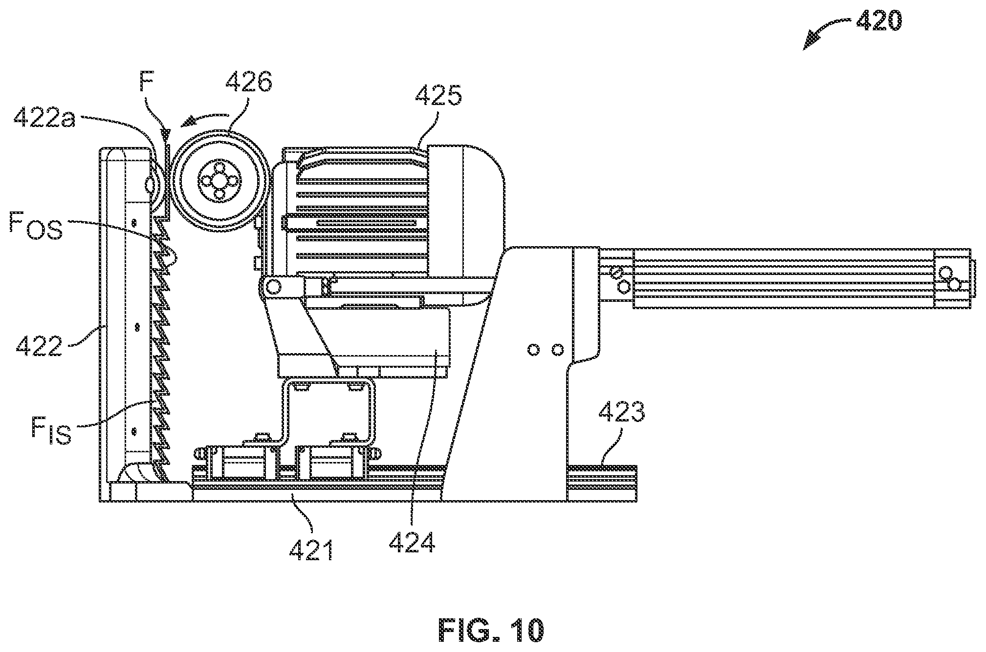 Patent US12297002 Figure 9 – Stretch-hood machine with film-evaluation feature