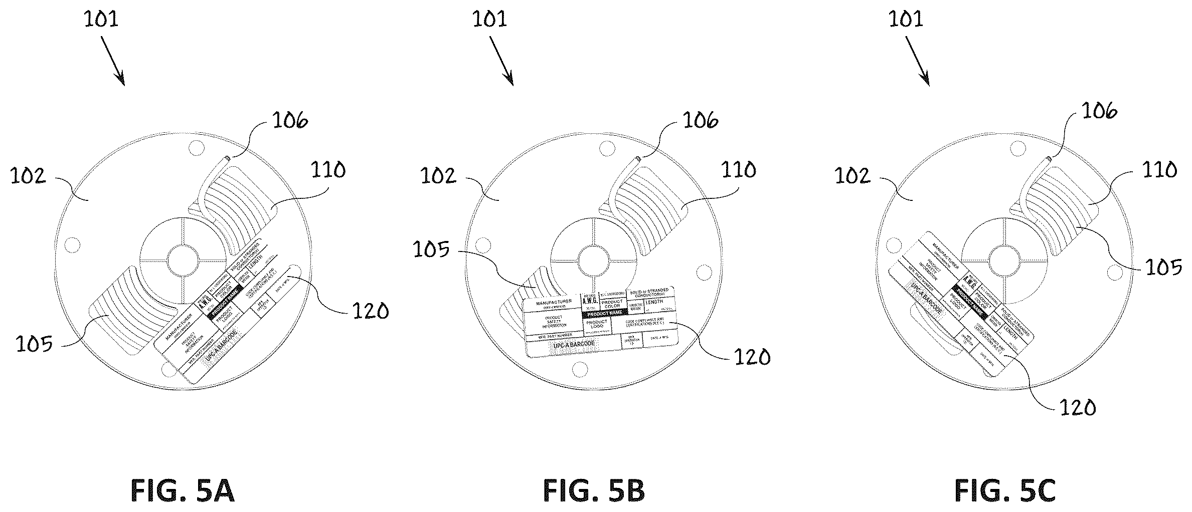 Patent US12297004 Figure 6 – Method and apparatus for applying a label to a spool or reel