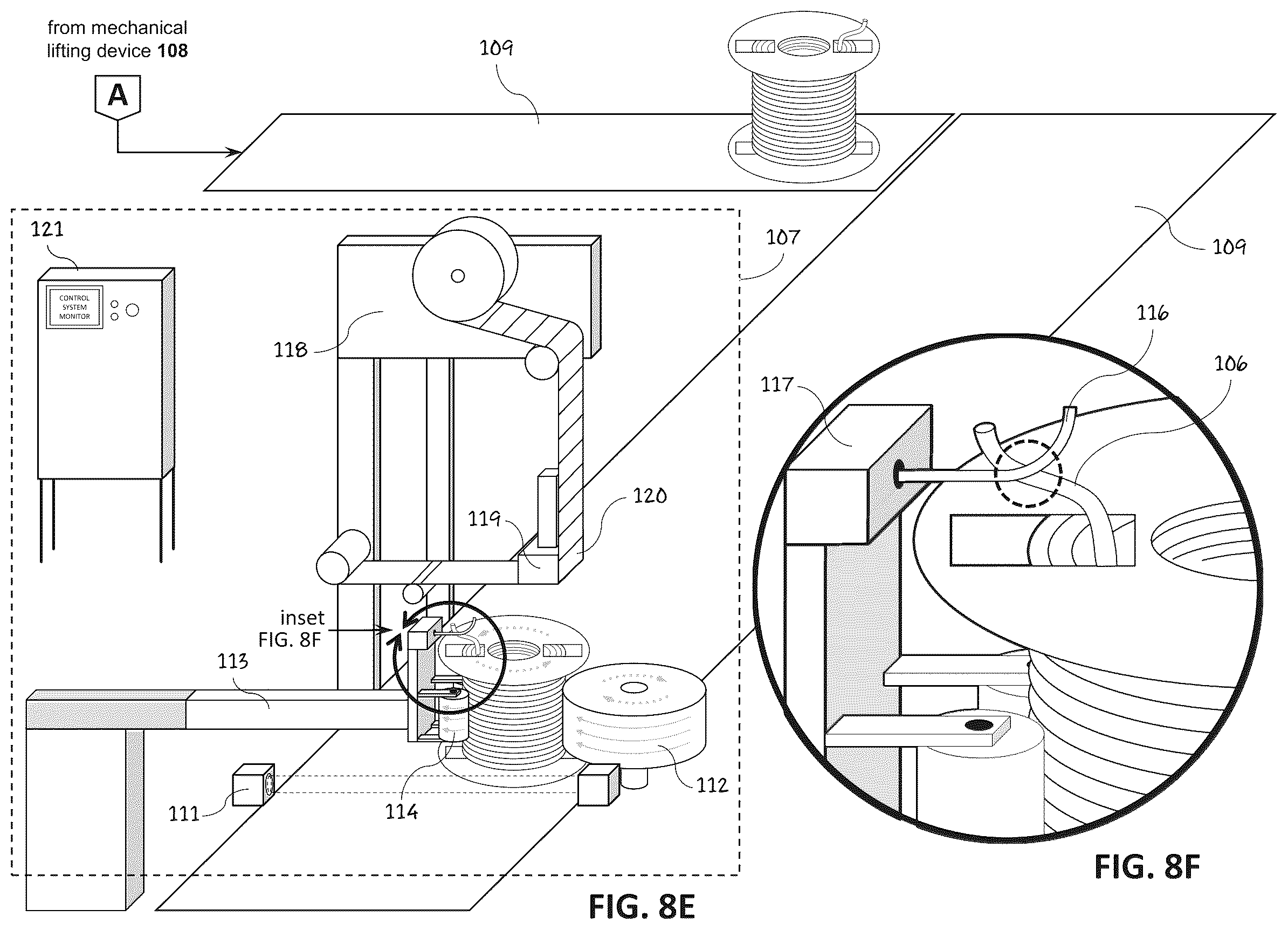 Patent US12297004 Figure 13 – Method and apparatus for applying a label to a spool or reel