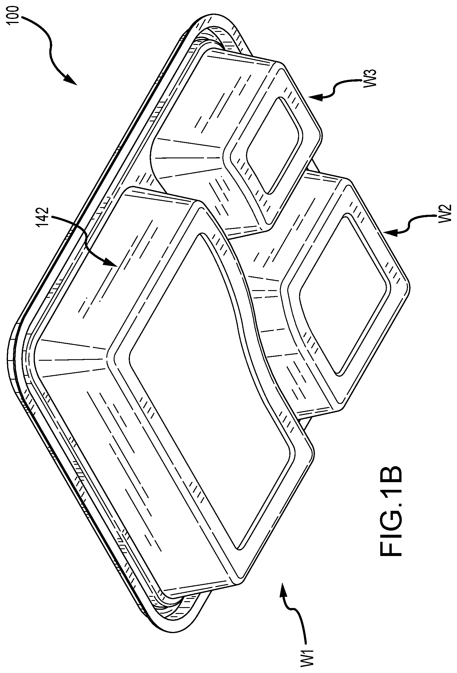 Patent US12297005 Figure 2 – Leak-resistant tray and lid