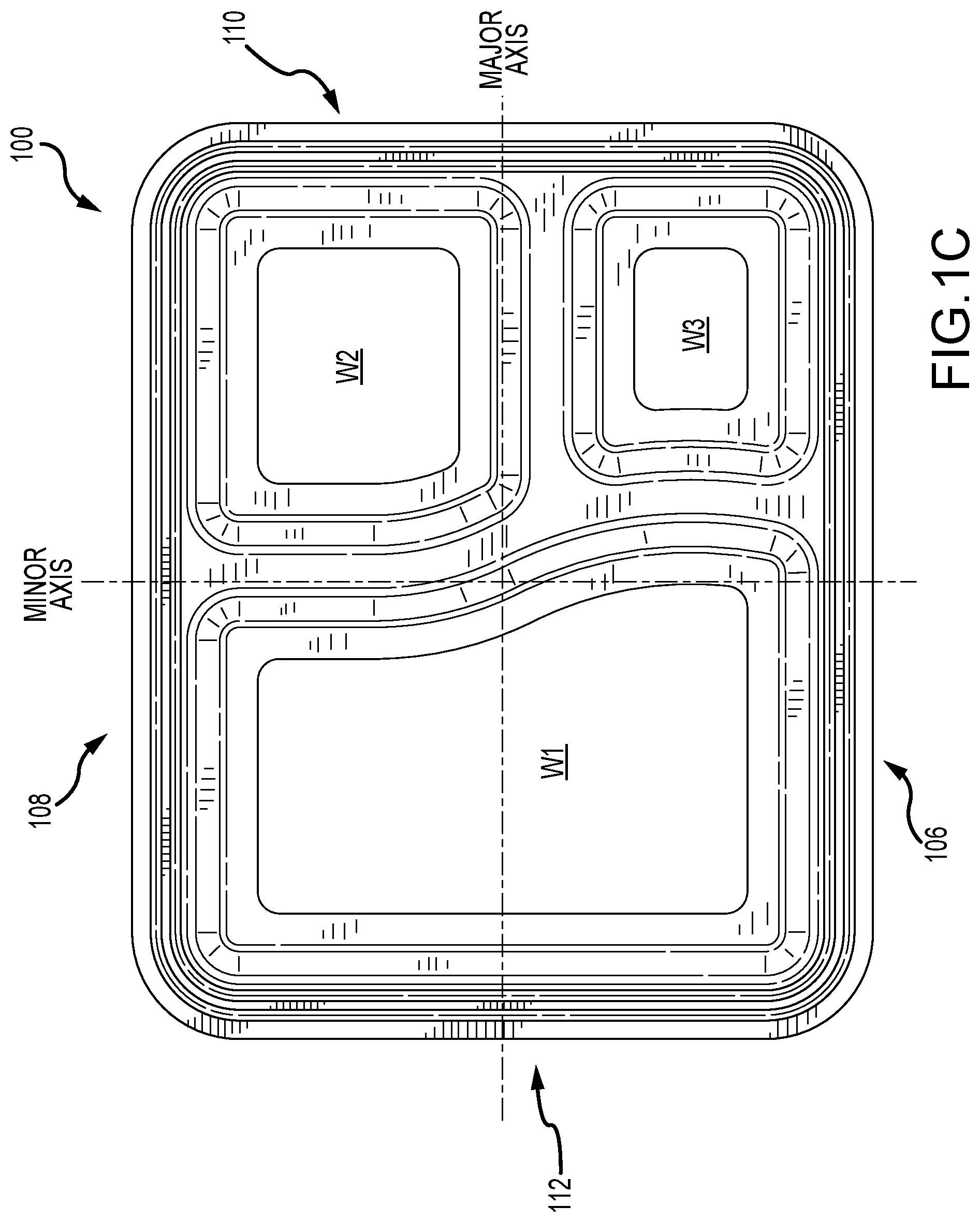 Patent US12297005 Figure 3 – Leak-resistant tray and lid