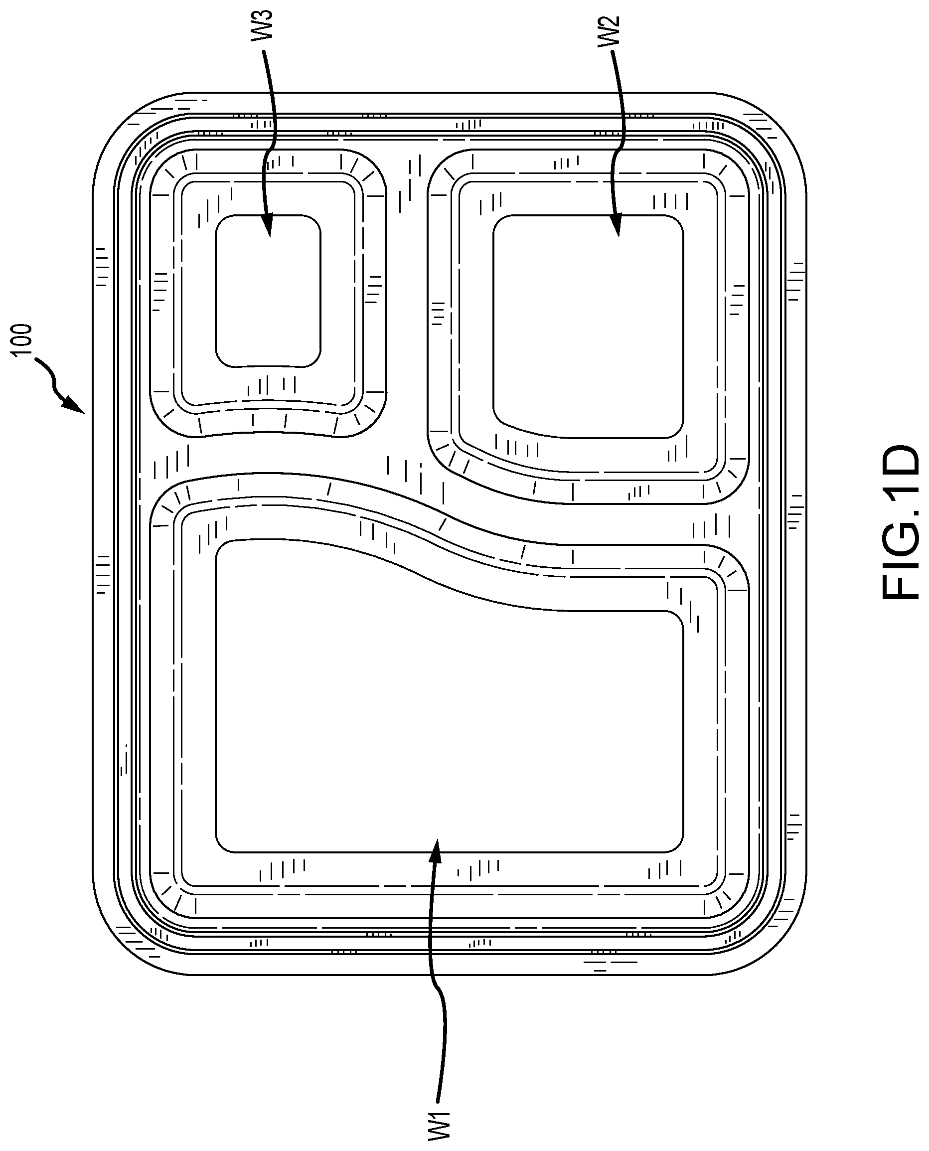 Patent US12297005 Figure 4 – Leak-resistant tray and lid