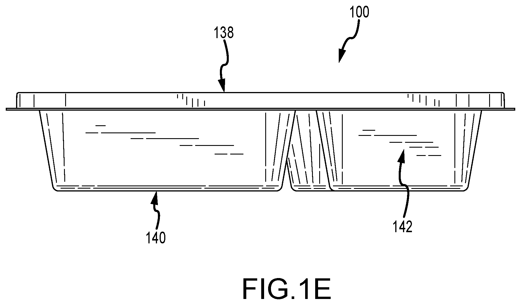 Patent US12297005 Figure 5 – Leak-resistant tray and lid