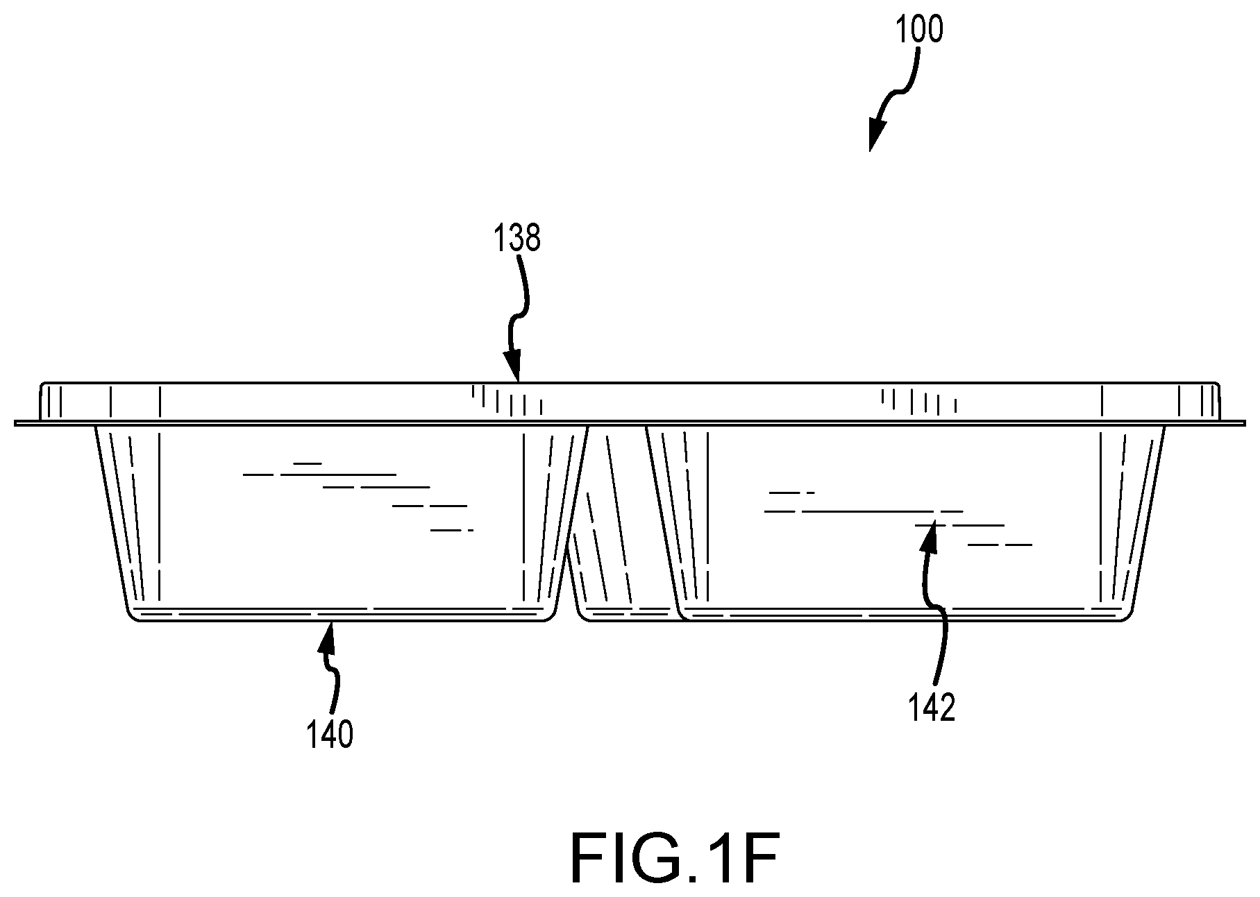 Patent US12297005 Figure 6 – Leak-resistant tray and lid