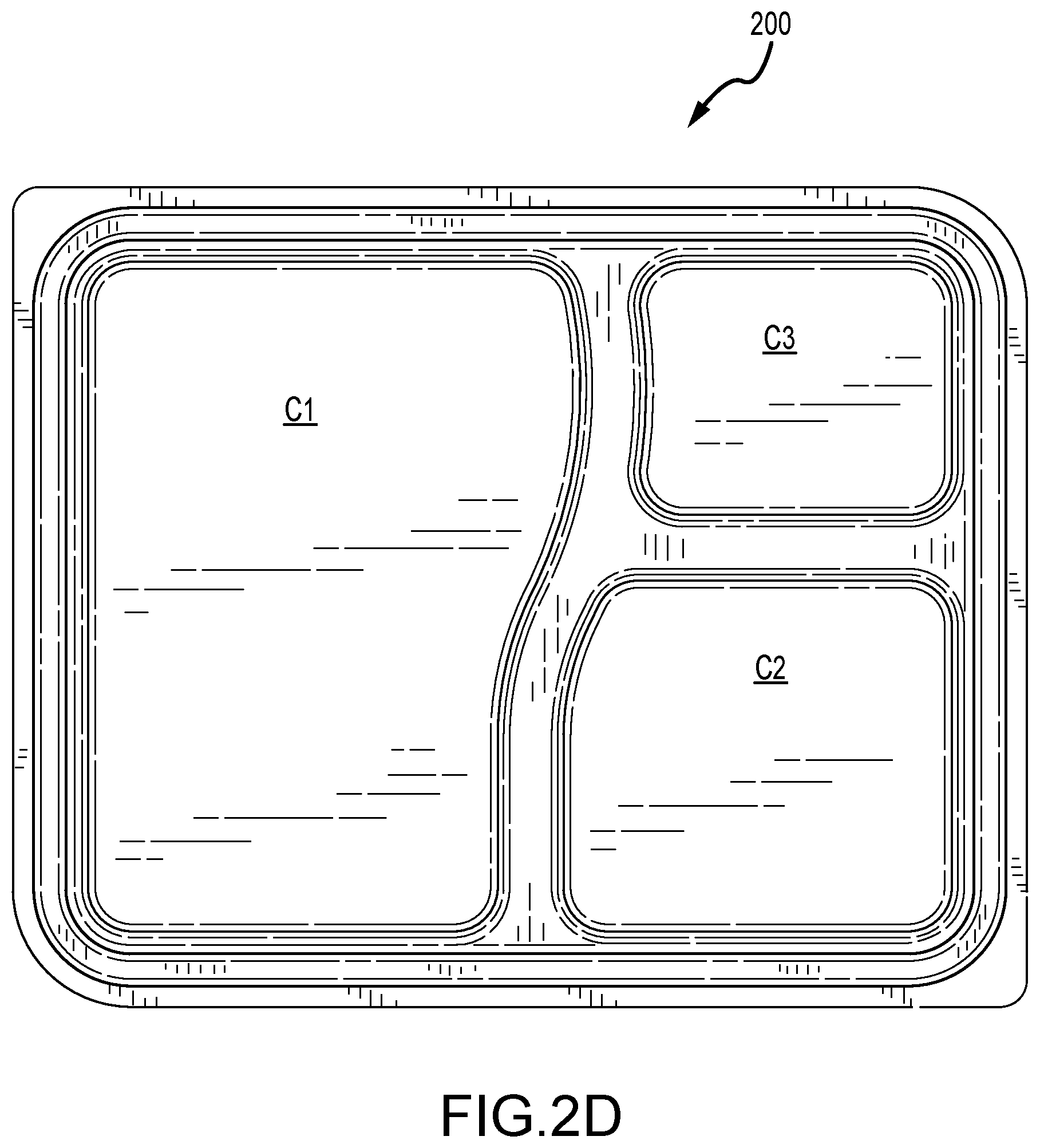 Patent US12297005 Figure 12 – Leak-resistant tray and lid